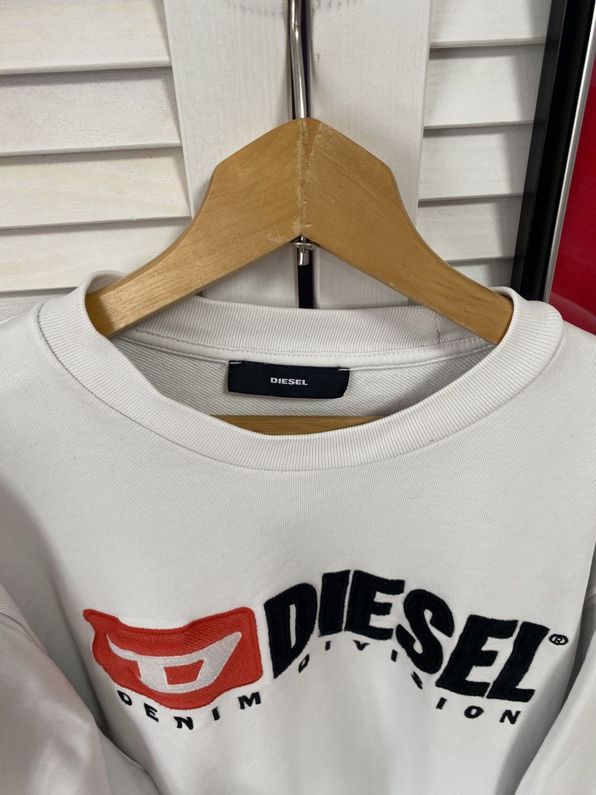 Diesel Vintage Sweater DIESEL Sweatshirt Denim Crewneck BIG LOGO Size US L / EU 52-54 / 3 - 5 Thumbnail