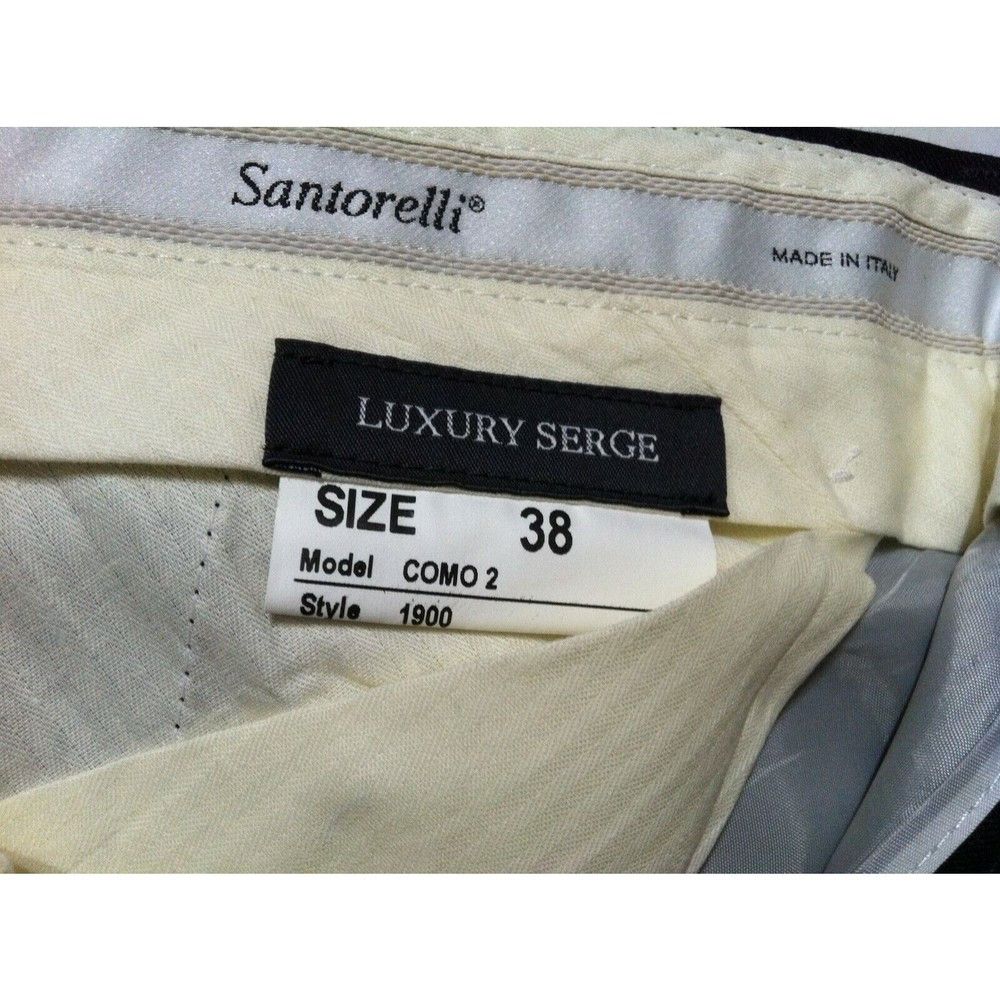 Santorelli SANTORELLI MENS NEW GRAY 100%WOOL DRESS PANTS SIZE:38/31 Size 38R - 3 Thumbnail