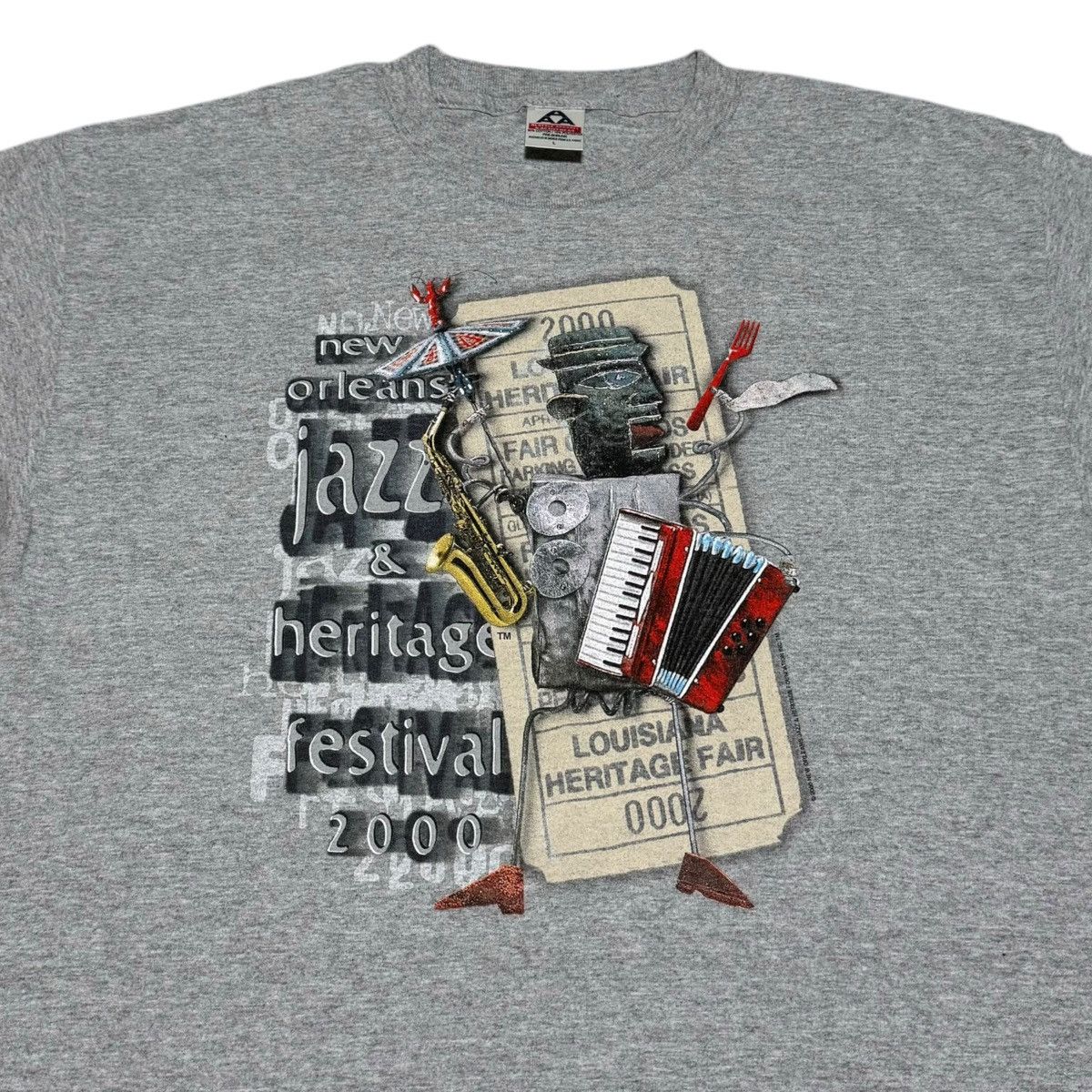 AAA × Vintage Vintage New Orleans Jazz Heritage Festival Shirt Adult Large Size US L / EU 52-54 / 3 - 2 Thumbnail