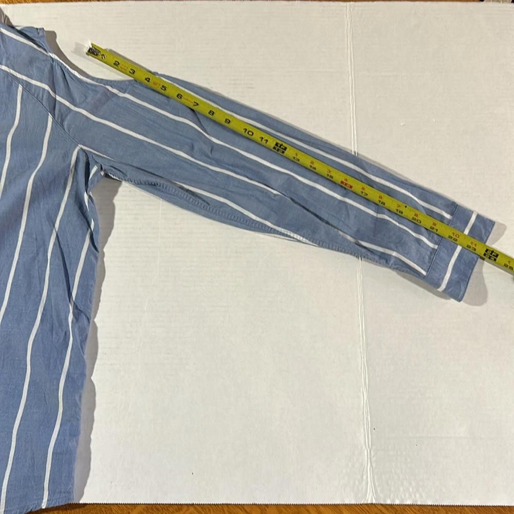 Tommy Hilfiger Tommy Cold Shoulder Stripe Chambray Button Down, XXL Size XXL / US 16-18 / IT 52-54 - 9 Thumbnail