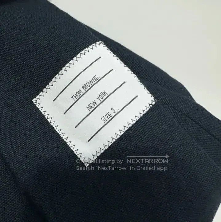 Thom Browne Thom Browne Black Cotton Trousers with Stripes. Size US 30 / EU 46 - 4 Thumbnail
