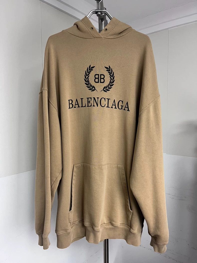 Balenciaga Balenciaga Khaki wheat ear hoodie Size US M / EU 48-50 / 2 - 1 Thumbnail
