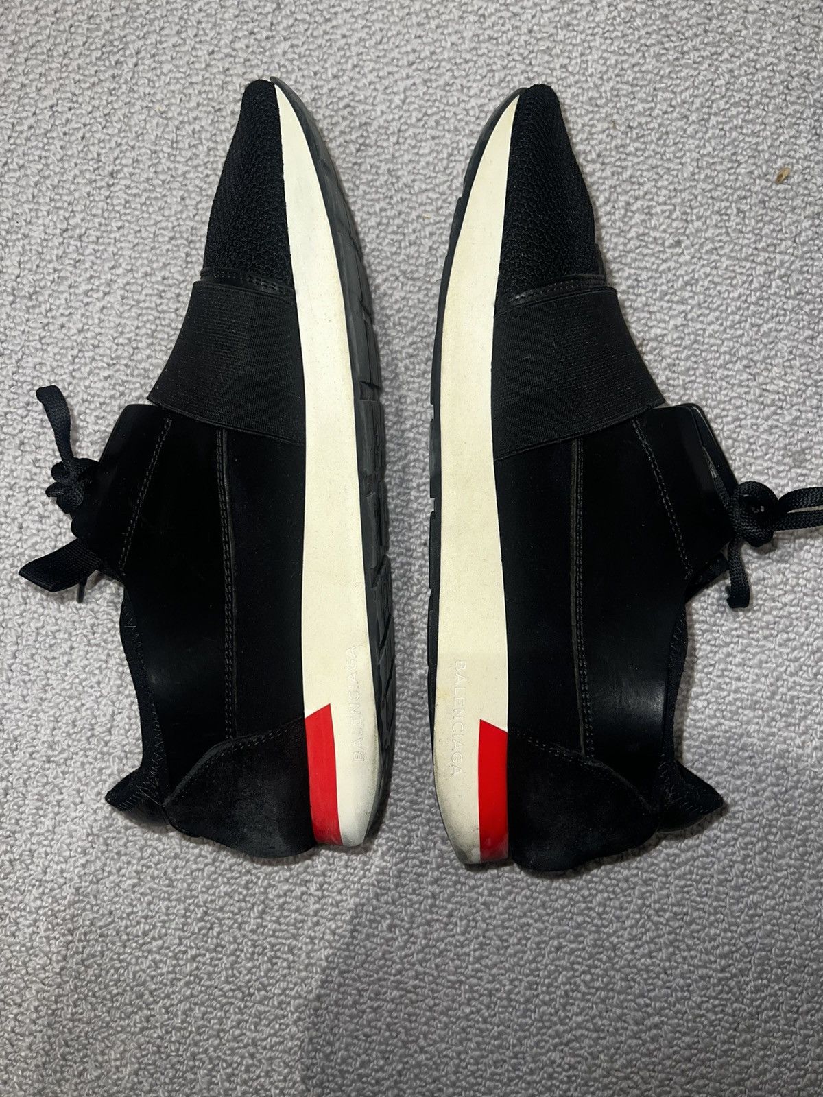 Balenciaga Balenciaga Race Runner Black Leather & Mesh Sneakers Size 8 Size US 8 / EU 41 - 1 Thumbnail