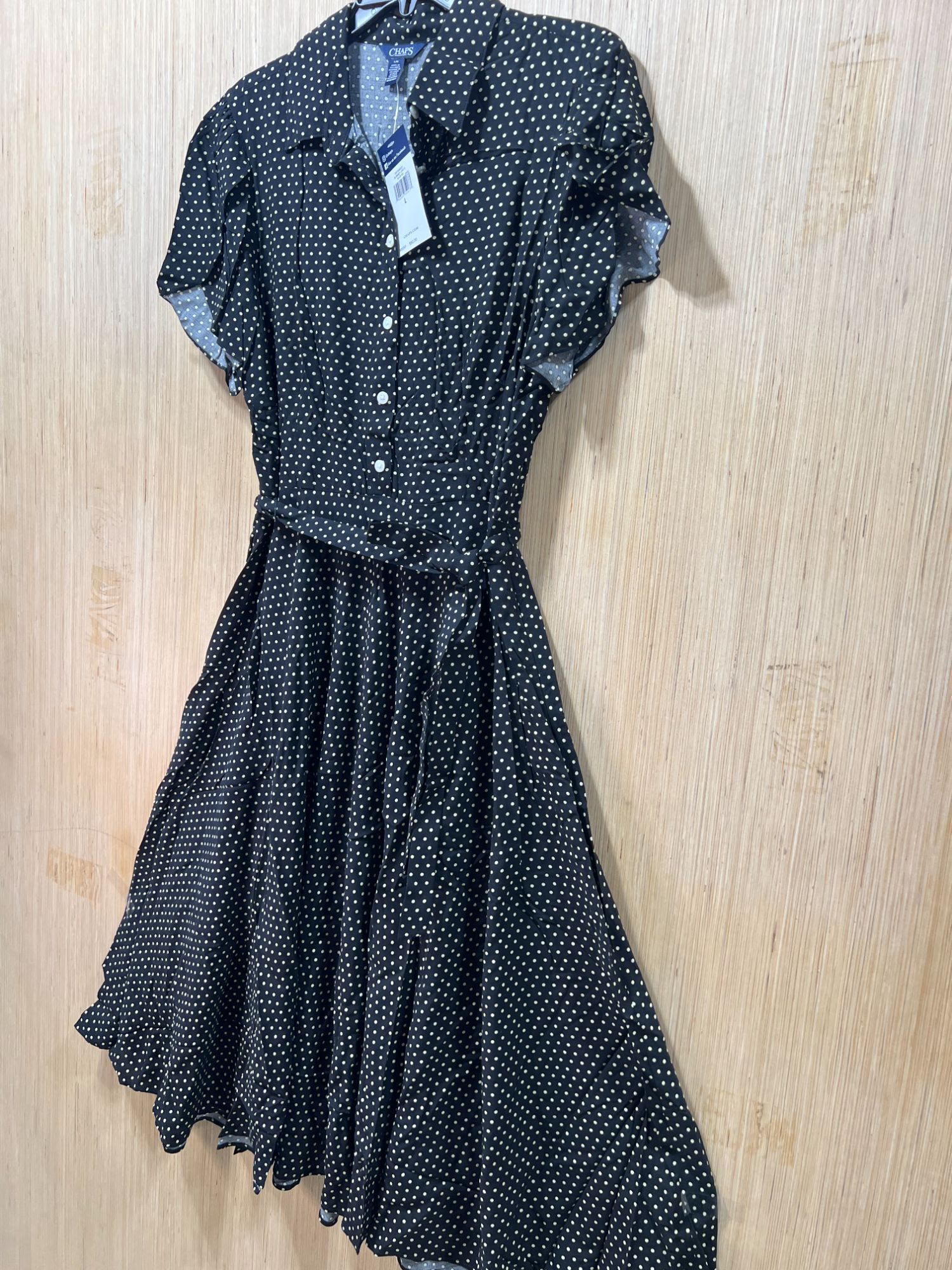 Chaps Chaps- Women's Casual Bohemian Midi Dress V-Neck With Wavy S Size L / US 10 / IT 46 - 18 Thumbnail