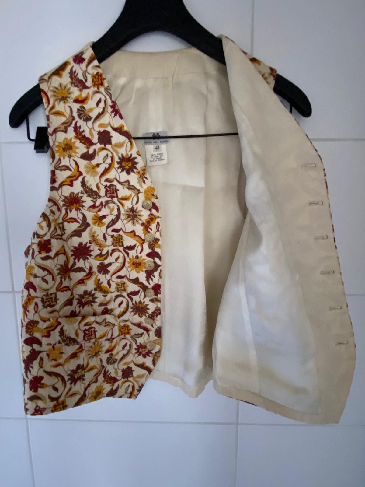 Dries Van Noten Unique hand-embroidered gilet with flowers Dries van Noten Size 48R - 4 Thumbnail