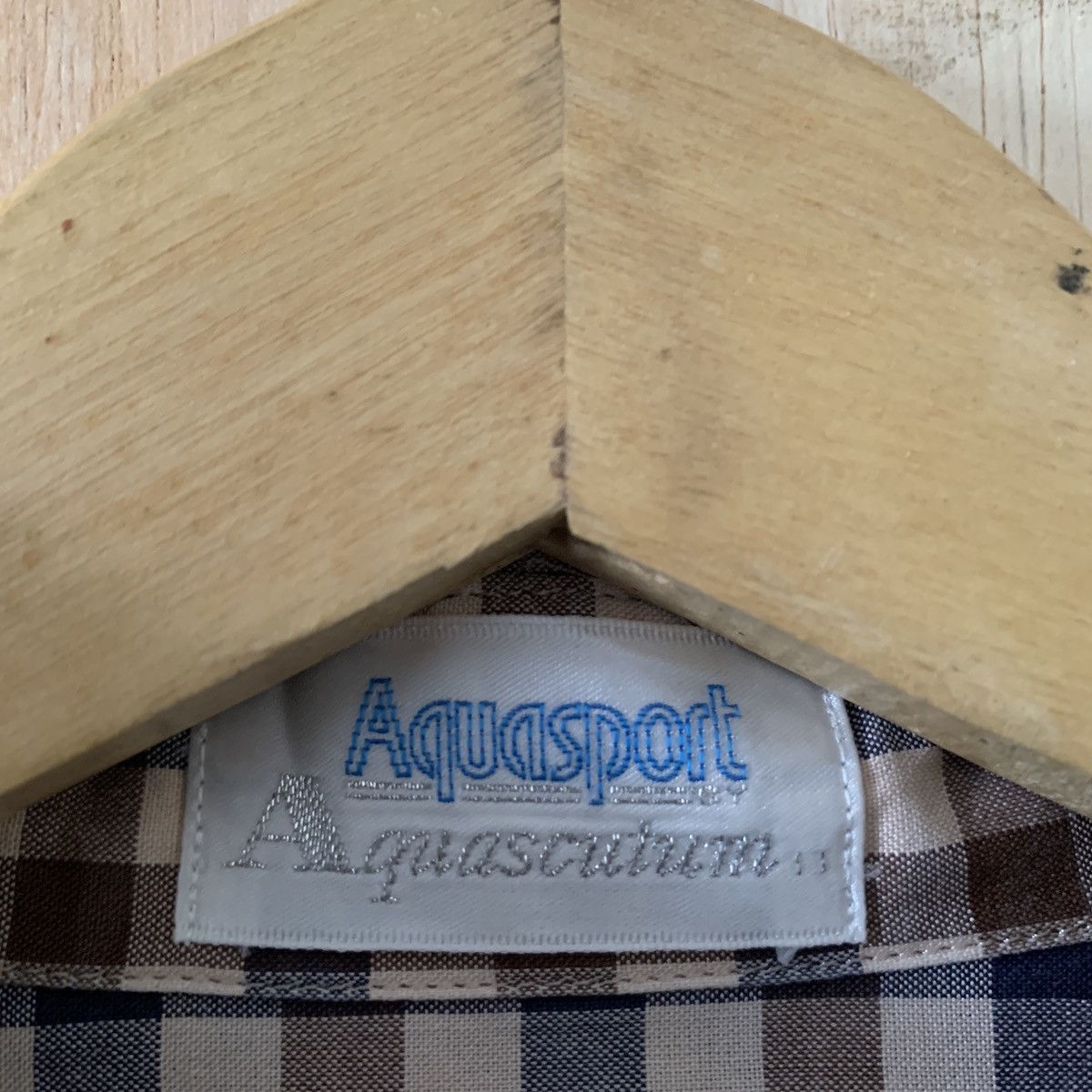 Aquascutum × Designer × Vintage Vintage 90s Aquasport Aquascutum Monogram Plaid Shirts Size L / US 10 / IT 46 - 4 Thumbnail