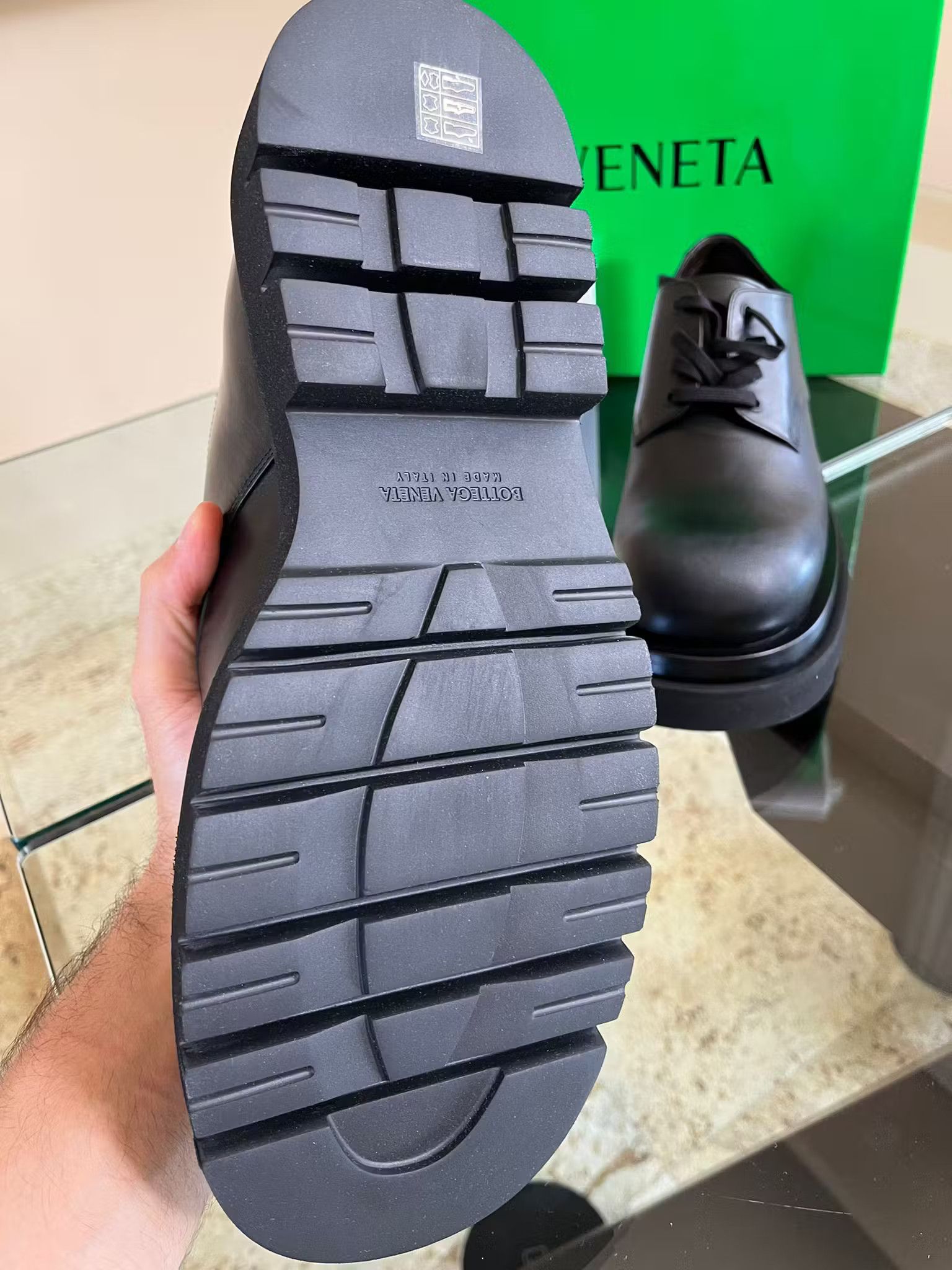 Bottega Veneta Military Calf Lug Boots Low Top in Black Size 45 Size US 12 / EU 45 - 8 Thumbnail