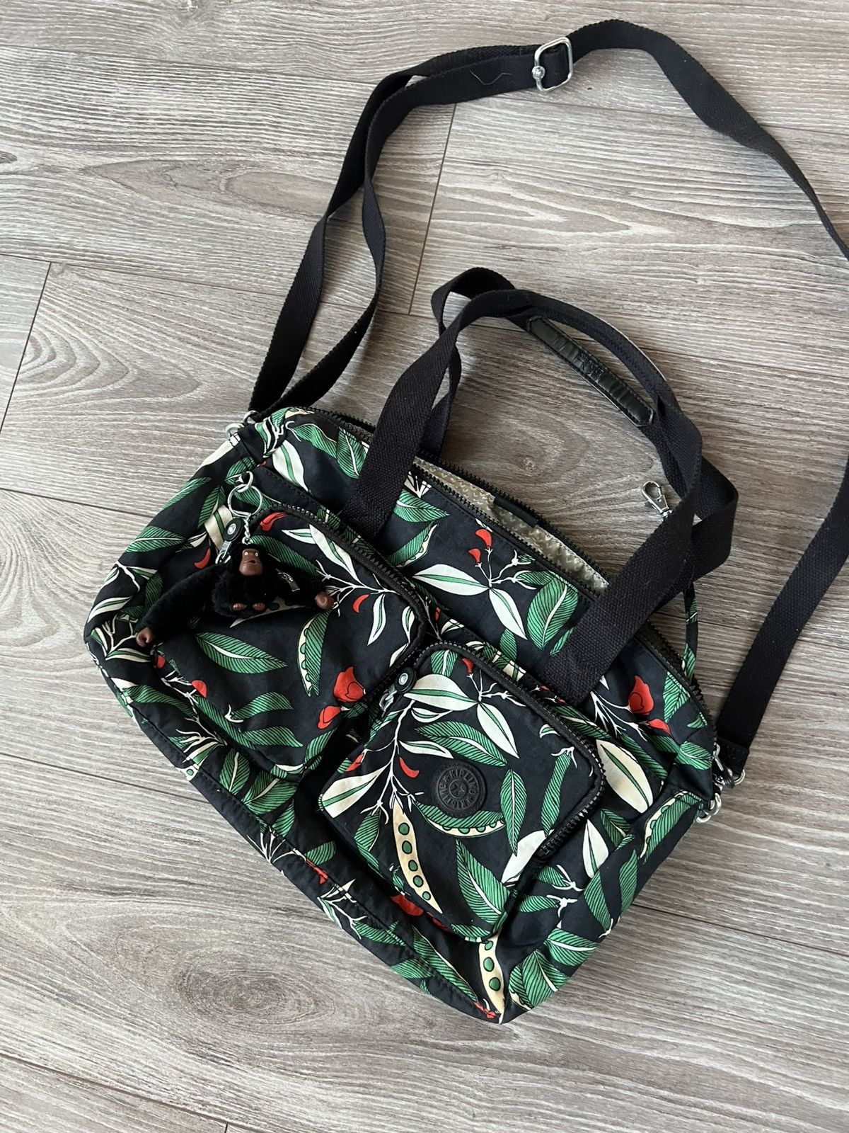 Designer ‼️Kipling with Monkey “Davina” Forest Motives Shoulders Bag‼️ Size ONE SIZE - 6 Thumbnail