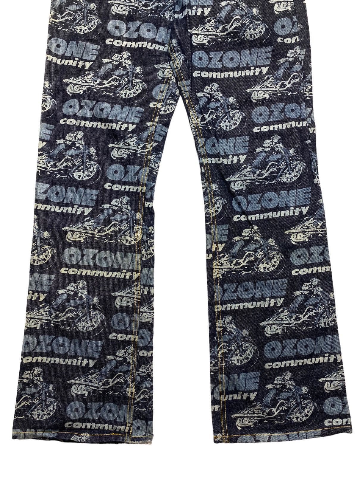 Hysteric Glamour 1990s Ozone Community - Multi Printed Biker Flared Denim Size US 29 - 4 Thumbnail