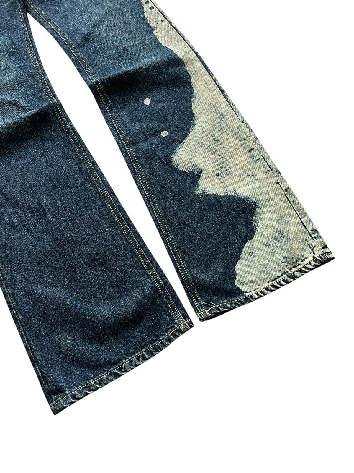 Japanese Brand 1990s Millie 🎌 Acid Touch Flare Denim Size US 32 / EU 48 - 3 Thumbnail