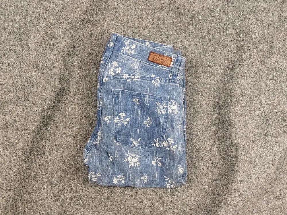 Polo Ralph Lauren Vintage Polo Ralph Lauren Slim Callen Pattern Denim Jeans Size 25" / US 0 / IT 36 - 1 Thumbnail