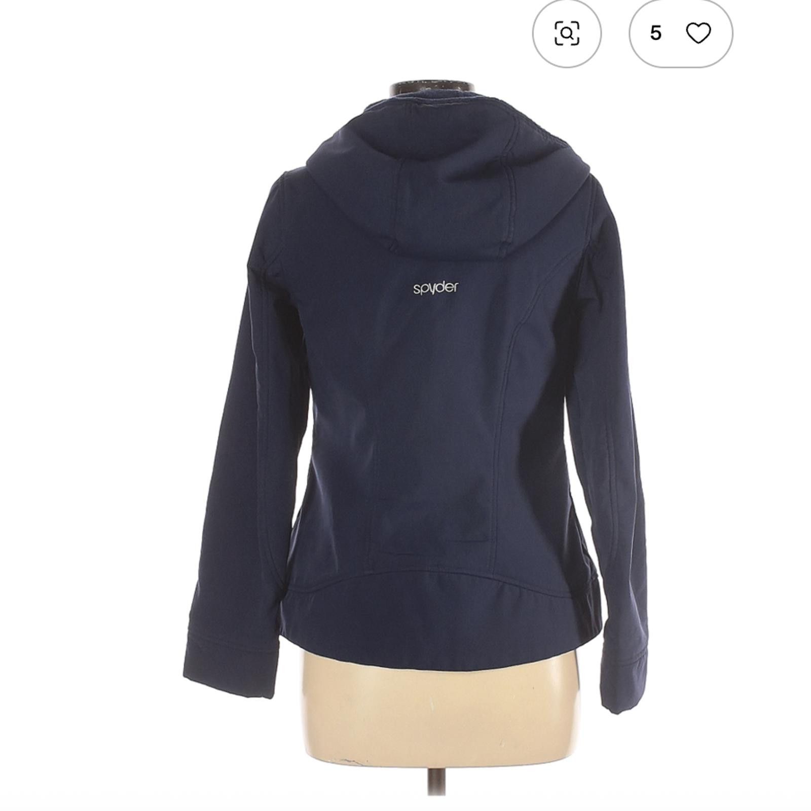 Spyder Spyder Women's Medium Navy Blue Hooded Jacket Size M / US 6-8 / IT 42-44 - 2 Thumbnail