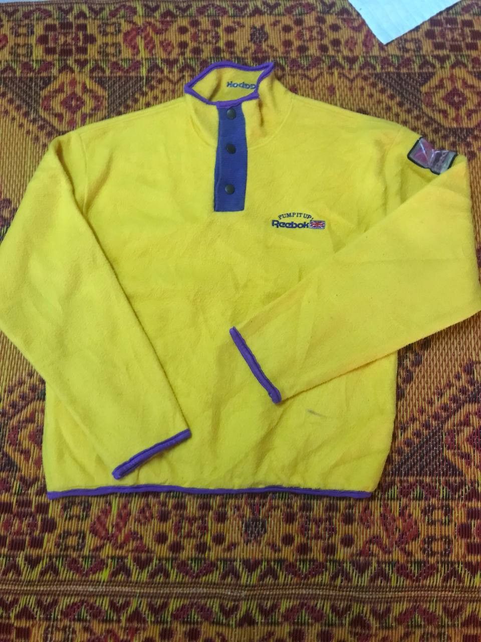 Reebok × Vintage Vintage Reebok Snap T Fleece Pullovers Size US S / EU 44-46 / 1 - 2 Thumbnail