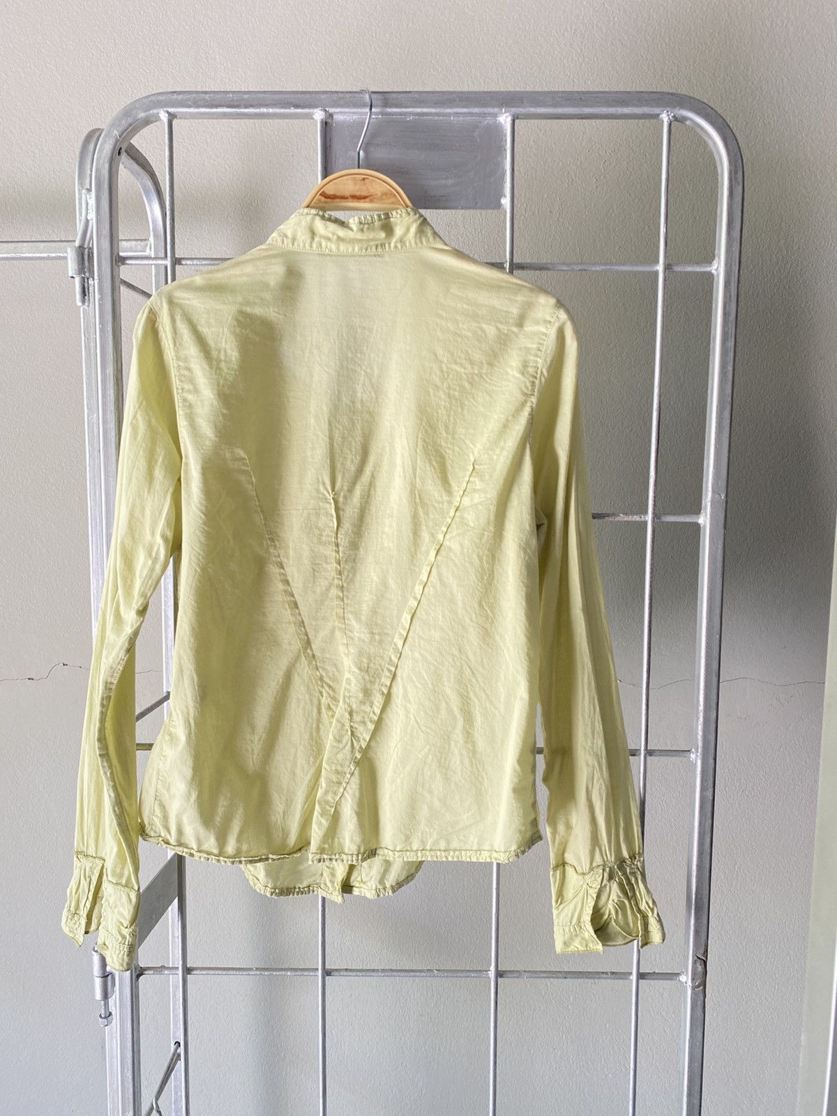 Marithe + Francois Girbaud MARITHE + FRANCOIS GIRBAUD Light Yellow Button-Up Blouse Size ONE SIZE - 2 Thumbnail