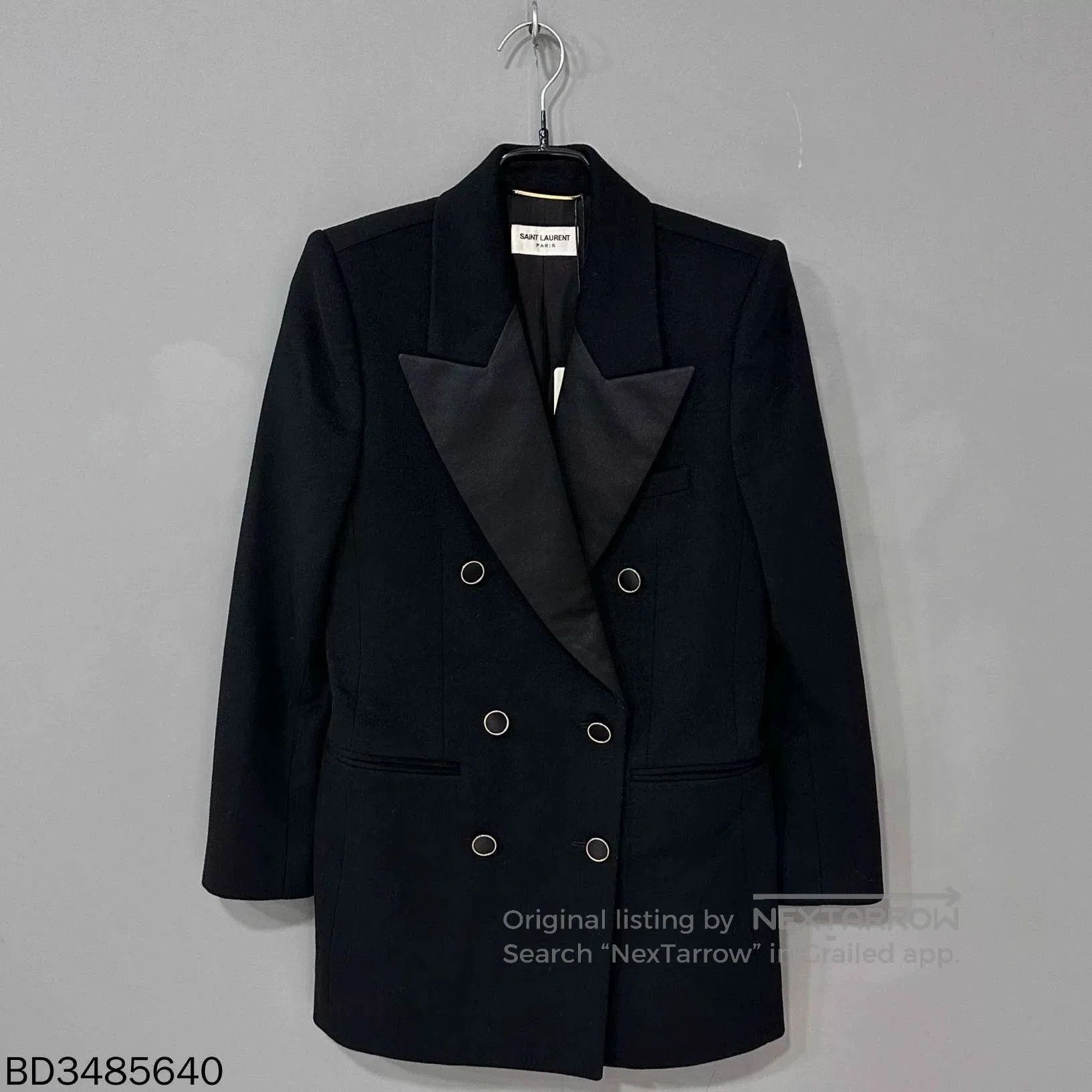 Saint Laurent Paris Saint Laurent Limited Black Smoking Blazer. Size XXS / US 00 / IT 34 - 1 Thumbnail