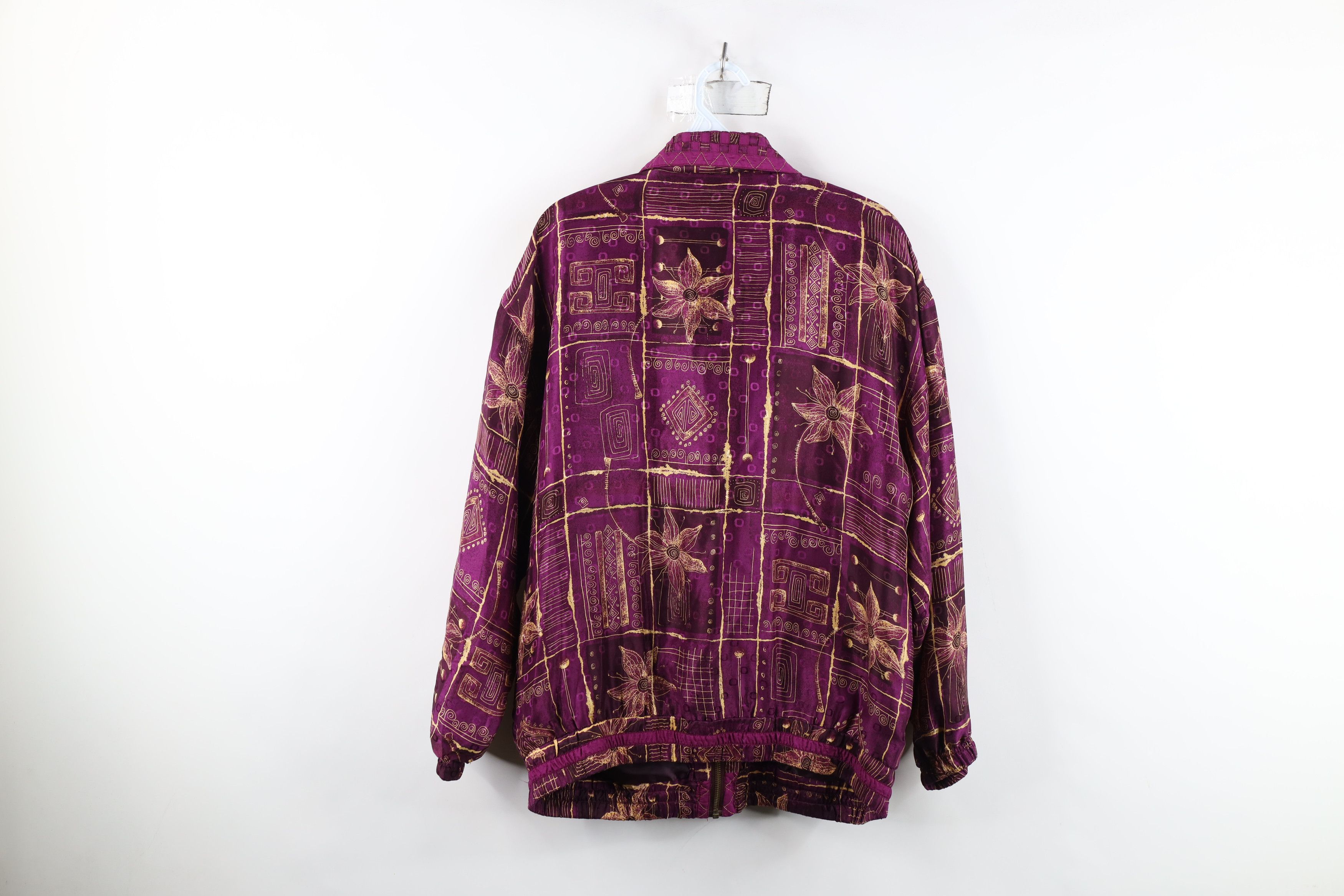 Vintage Vintage 90s Streetwear Flower Silk Full Zip Bomber Jacket Size M / US 6-8 / IT 42-44 - 12 Thumbnail