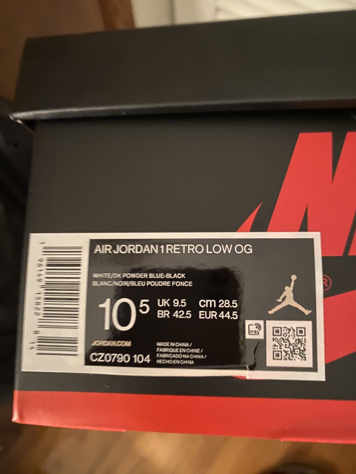 Jordan Brand × Nike Powder Blue Jordan 1 Low Size US 10.5 / EU 43-44 - 5 Thumbnail