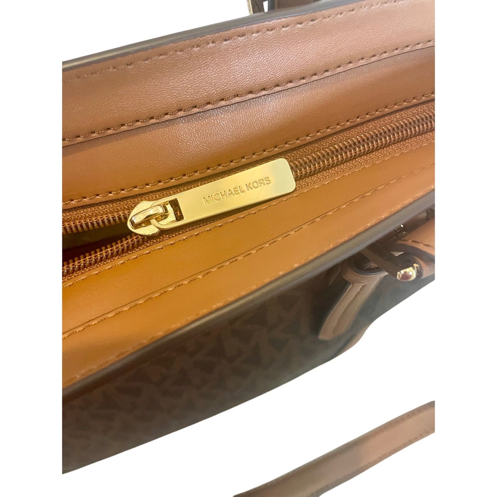 Michael Kors NEW MICHAEL KORS ARIA LARGE TOTE BAG BROWN/ACORN CARRY ALL Size ONE SIZE - 13 Thumbnail