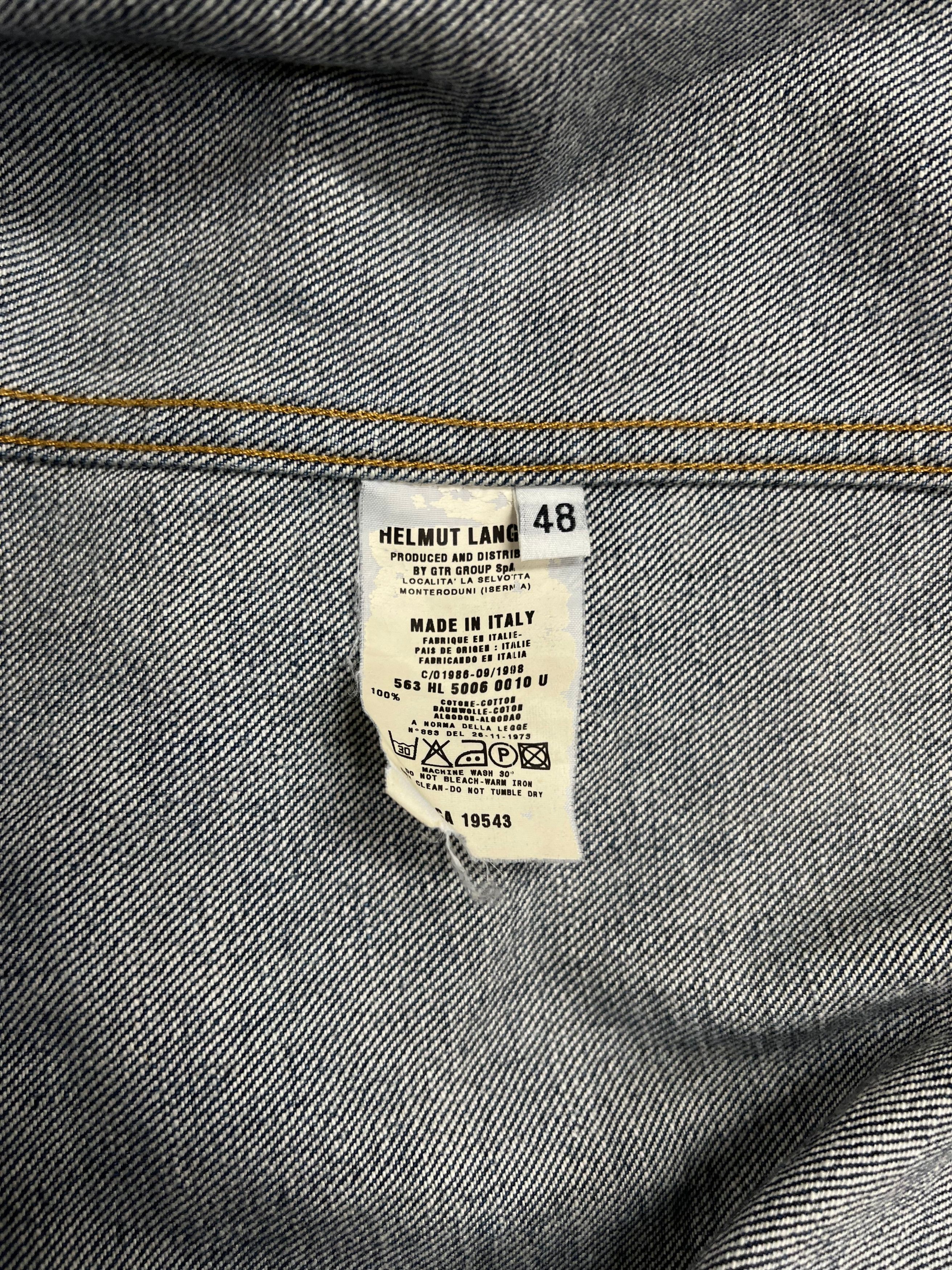 Helmut Lang Vintage 1998 Helmut Lang ‘Classic Denim’ Trucker Jacket Size US M / EU 48-50 / 2 - 5 Thumbnail