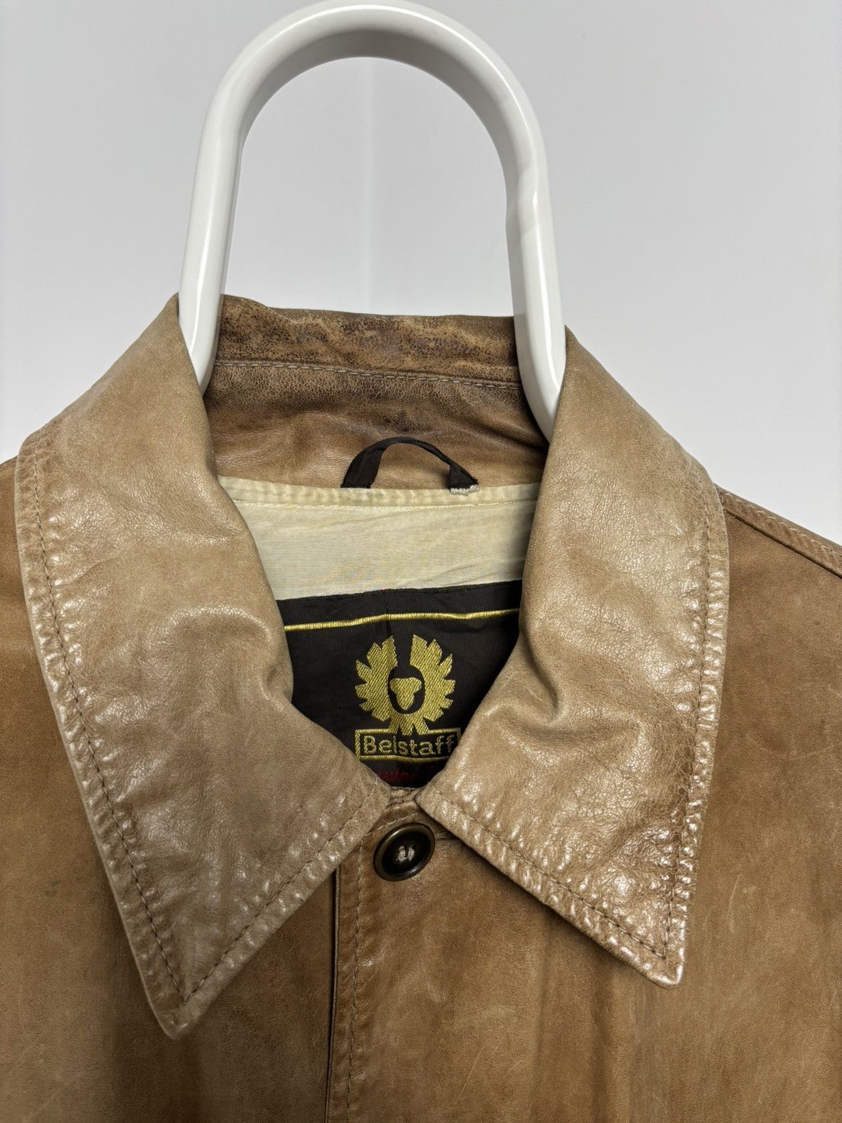 Belstaff × Vintage Rare vintage Belstaff gold Aviator leather jacket Size US L / EU 52-54 / 3 - 7 Thumbnail