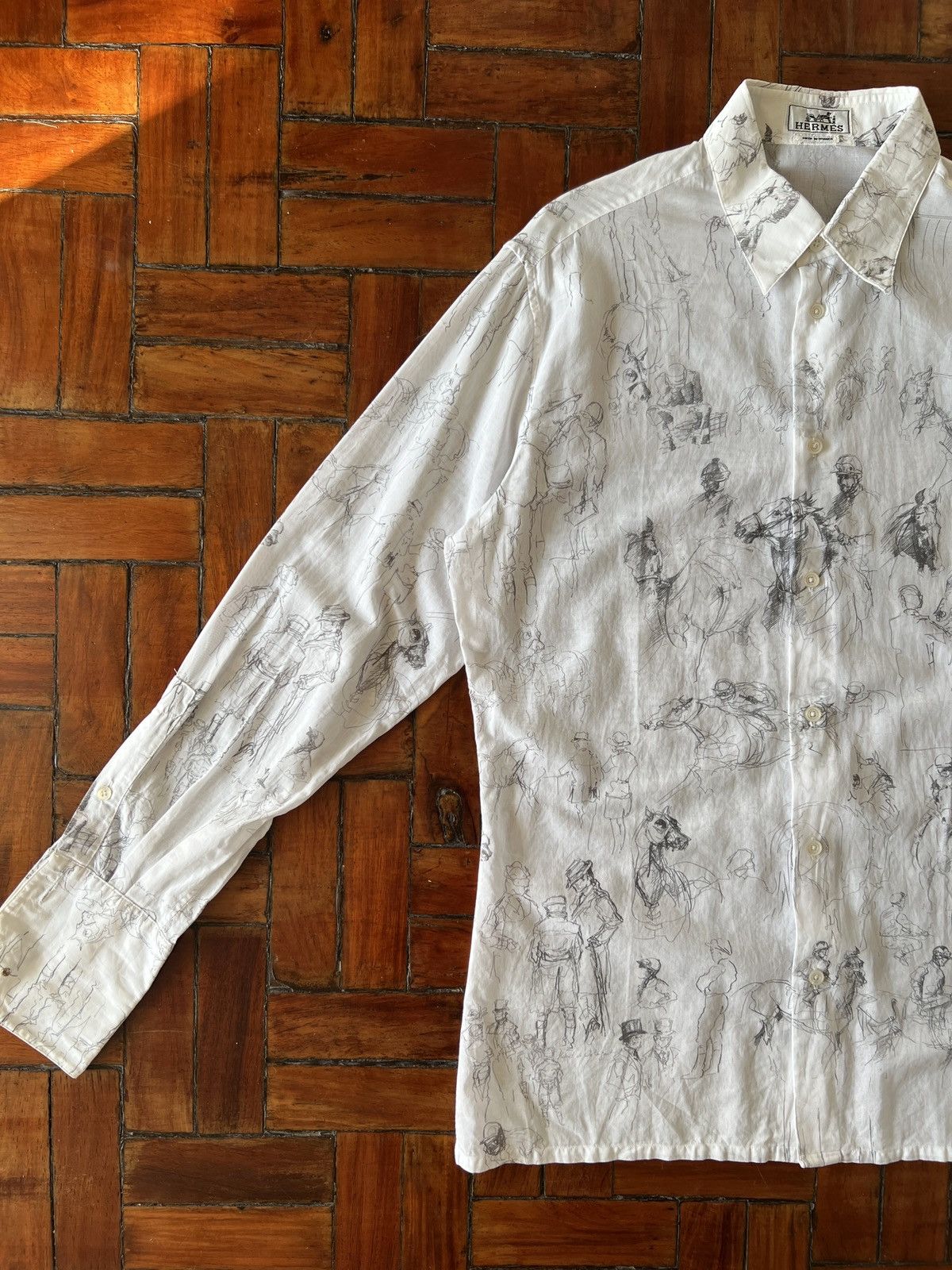 Hermes Hermes cotton voile shirt Size US S / EU 44-46 / 1 - 4 Thumbnail