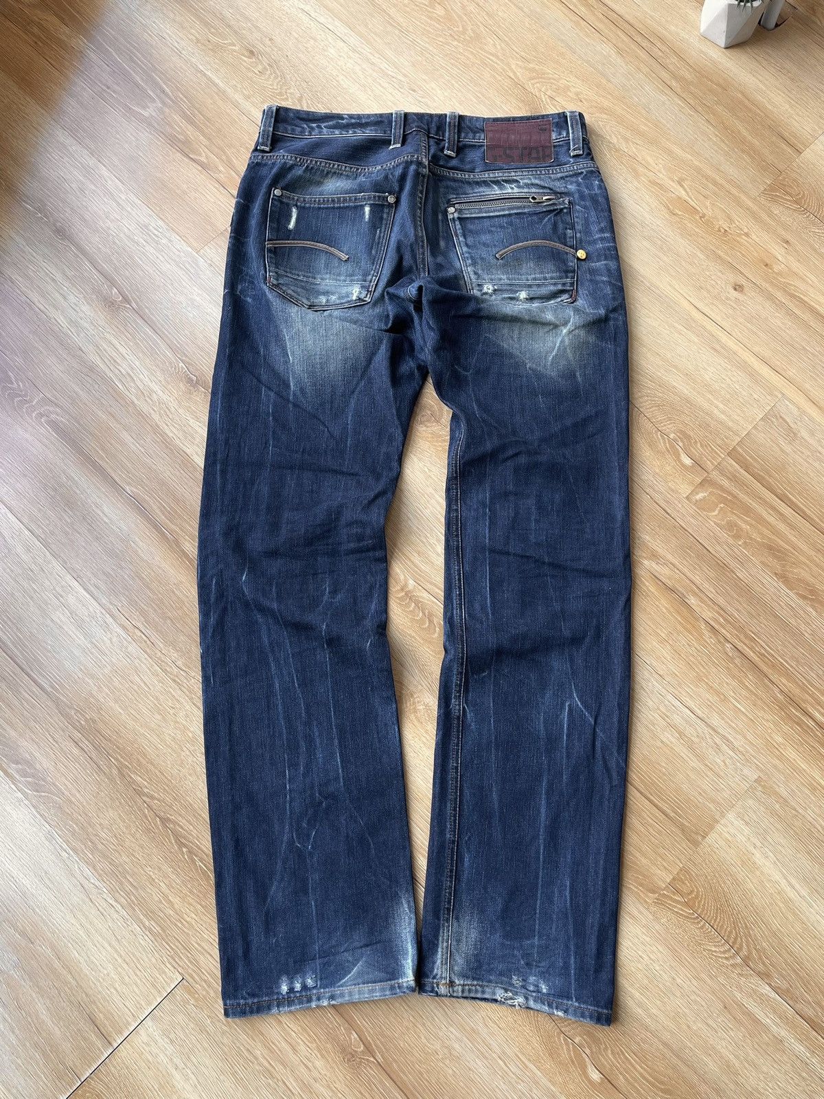 G-Star G-Star Raw Distressed Denim Jeans y2k Grunge Size US 34 / EU 50 - 2 Thumbnail