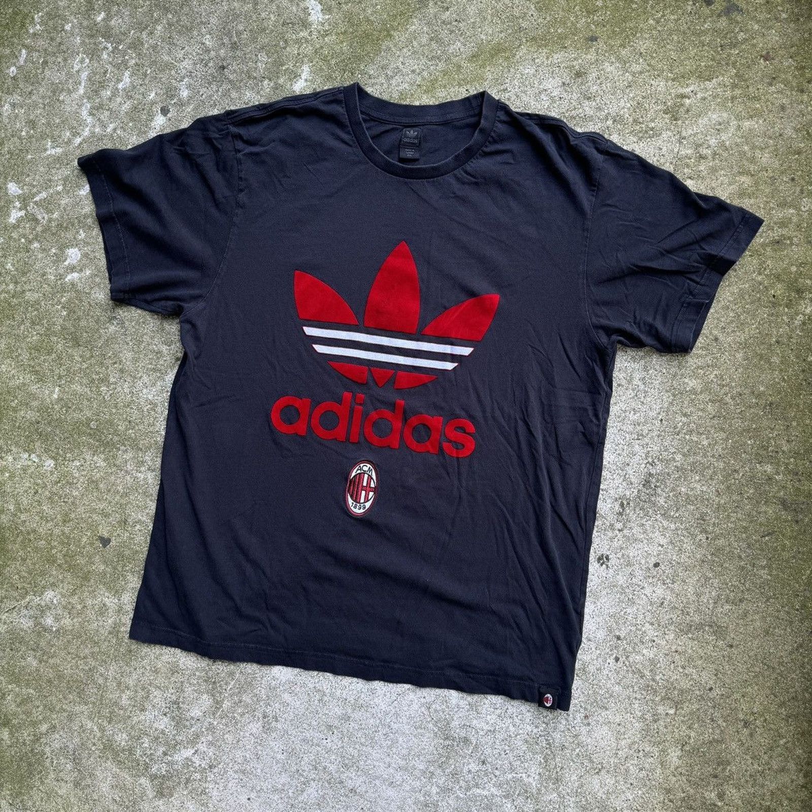 Adidas VINTAGE 2000S ADIDAS AC MILAN TEE Size US XL / EU 56 / 4 - 6 Thumbnail