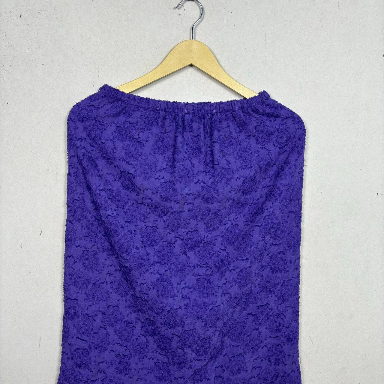 Dries Van Noten Dries Van Noten FW22 Purple Floral Textured Jacquard Skirt S Size 26" / US 2 / IT 38 - 4 Thumbnail