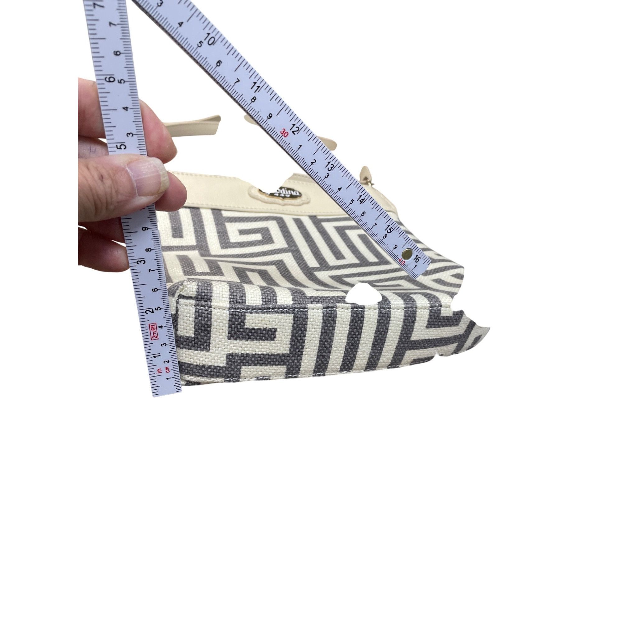Other Spartina 449 womans cream gray leather linen crossbody handb Size ONE SIZE - 6 Thumbnail