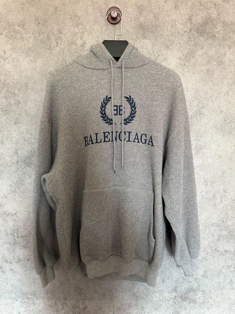 Balenciaga Balenciaga Wheat ear letter logo hoodie hoodie grey Size US S / EU 44-46 / 1 - 1 Thumbnail