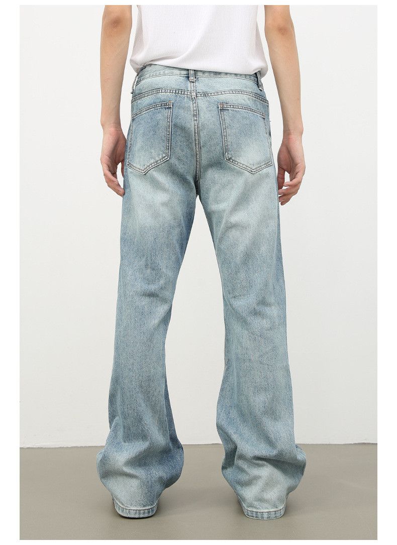Japanese Brand × Jean High street retro washed loose flared jeans for men Size US 32 / EU 48 - 4 Thumbnail