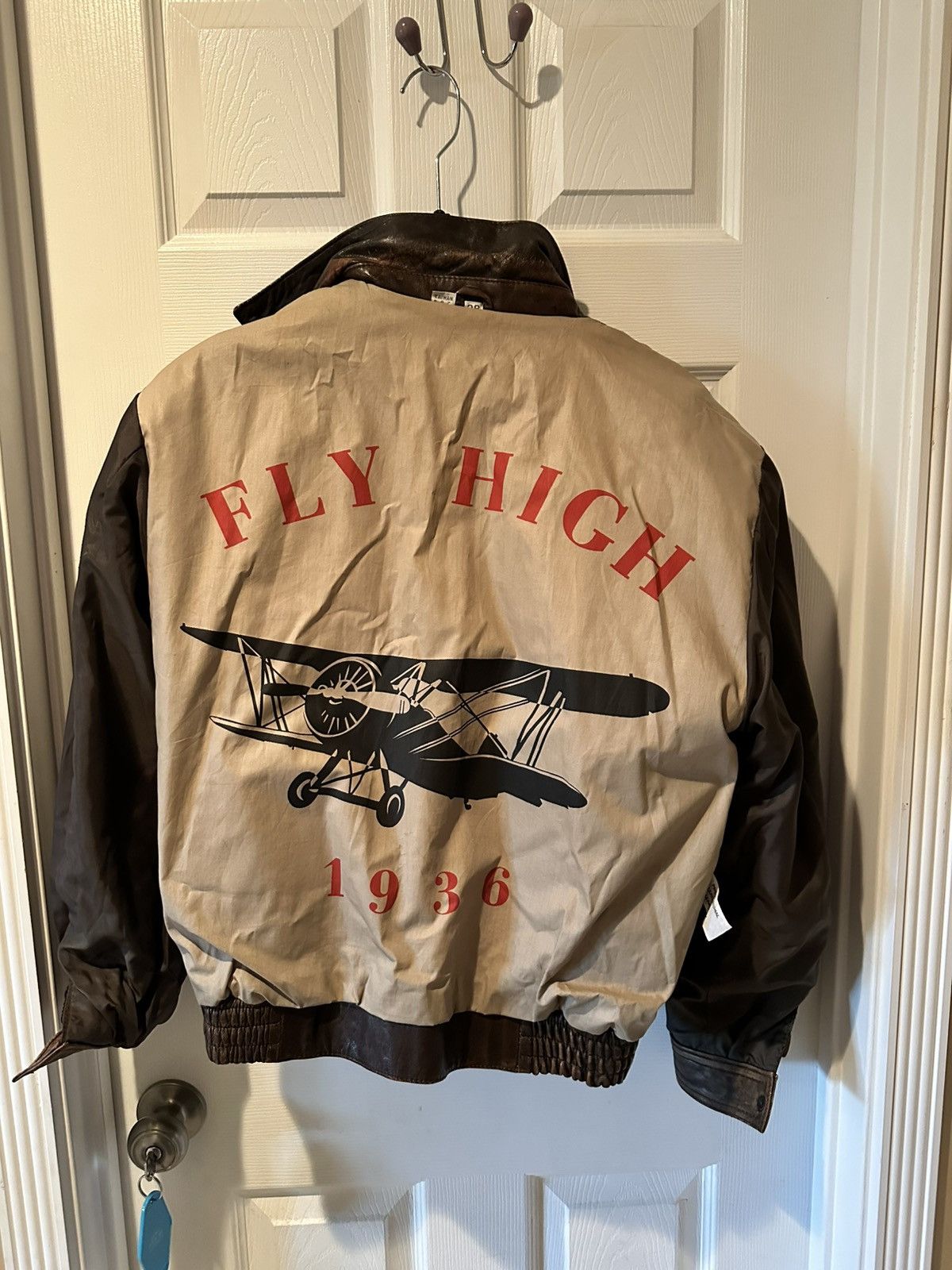 Vintage Vintage Chia Leather Jacket Fly High 1936 38 Size US M / EU 48-50 / 2 - 2 Thumbnail