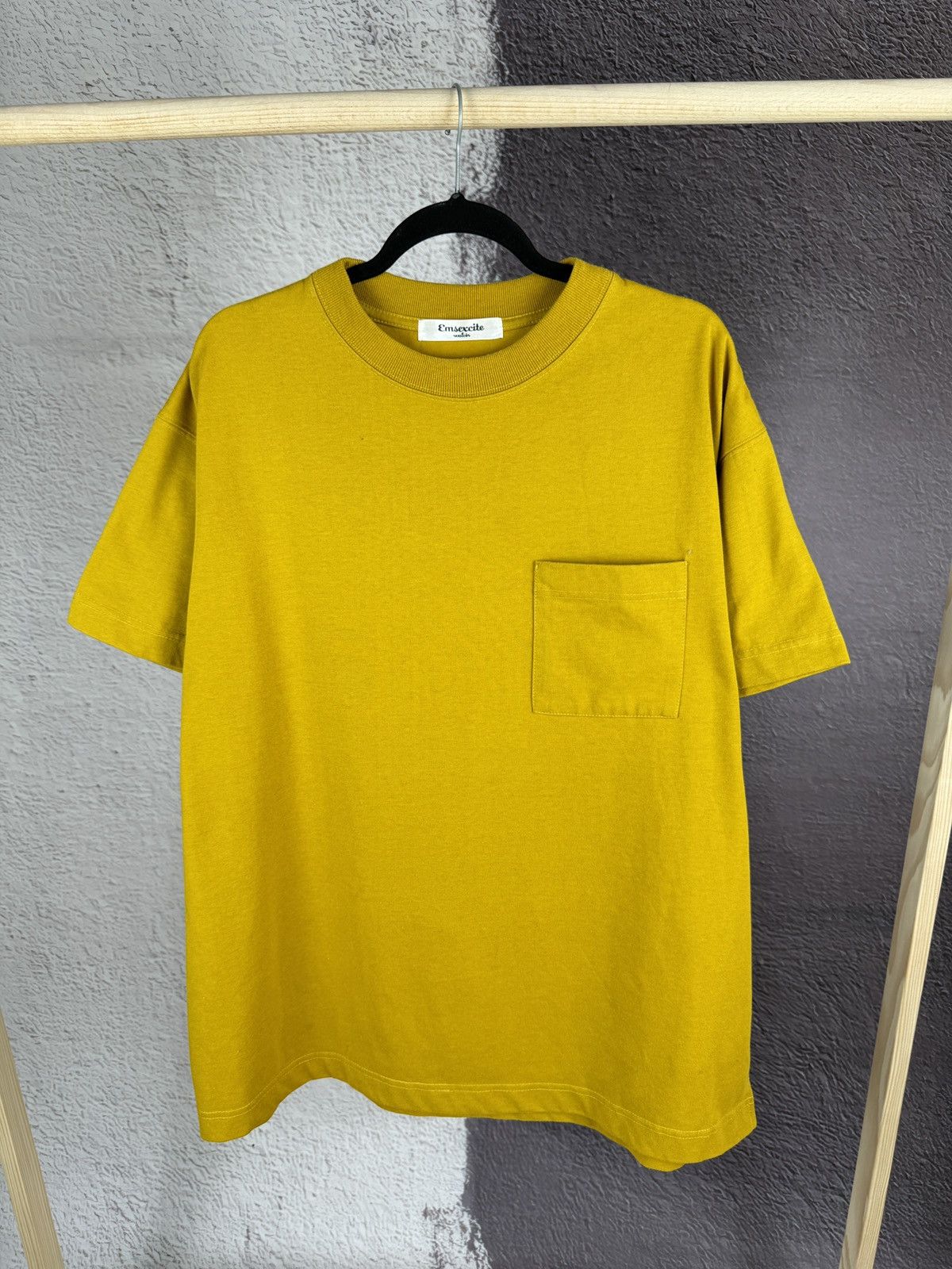Japanese Brand × Vintage Japan Emsexcite vouloir yellow basic pocket oversized tee Size US M / EU 48-50 / 2 - 1 Thumbnail