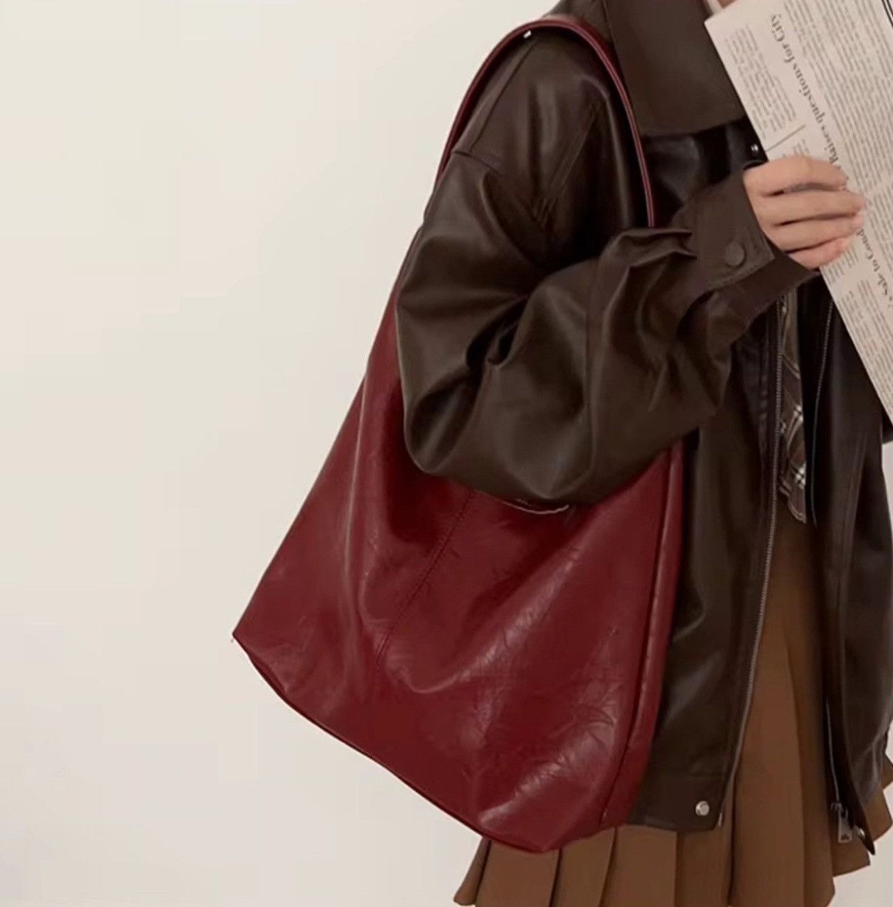 Japanese Brand Maroon shoulder bag Size ONE SIZE - 3 Thumbnail