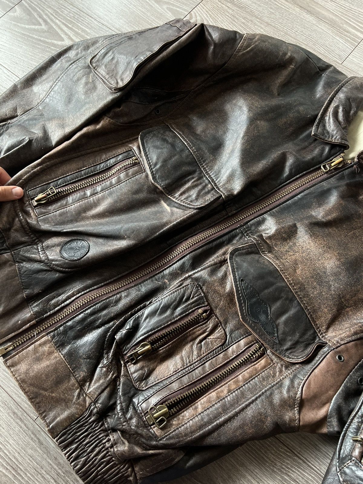 Genuine Leather ‼️Vibtage 60s RRP:600$!Paris Dakar 100% Leather Jacket‼️ Size US L / EU 52-54 / 3 - 11 Thumbnail