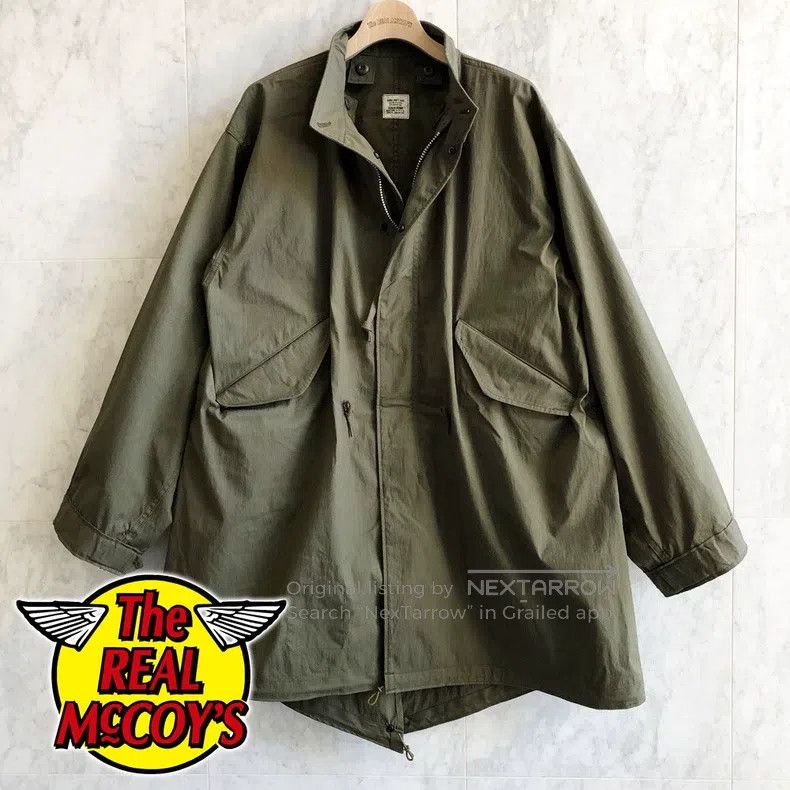 The Real McCoy's The Real McCoys Army green trench coat Size US M / EU 48-50 / 2 - 1 Thumbnail