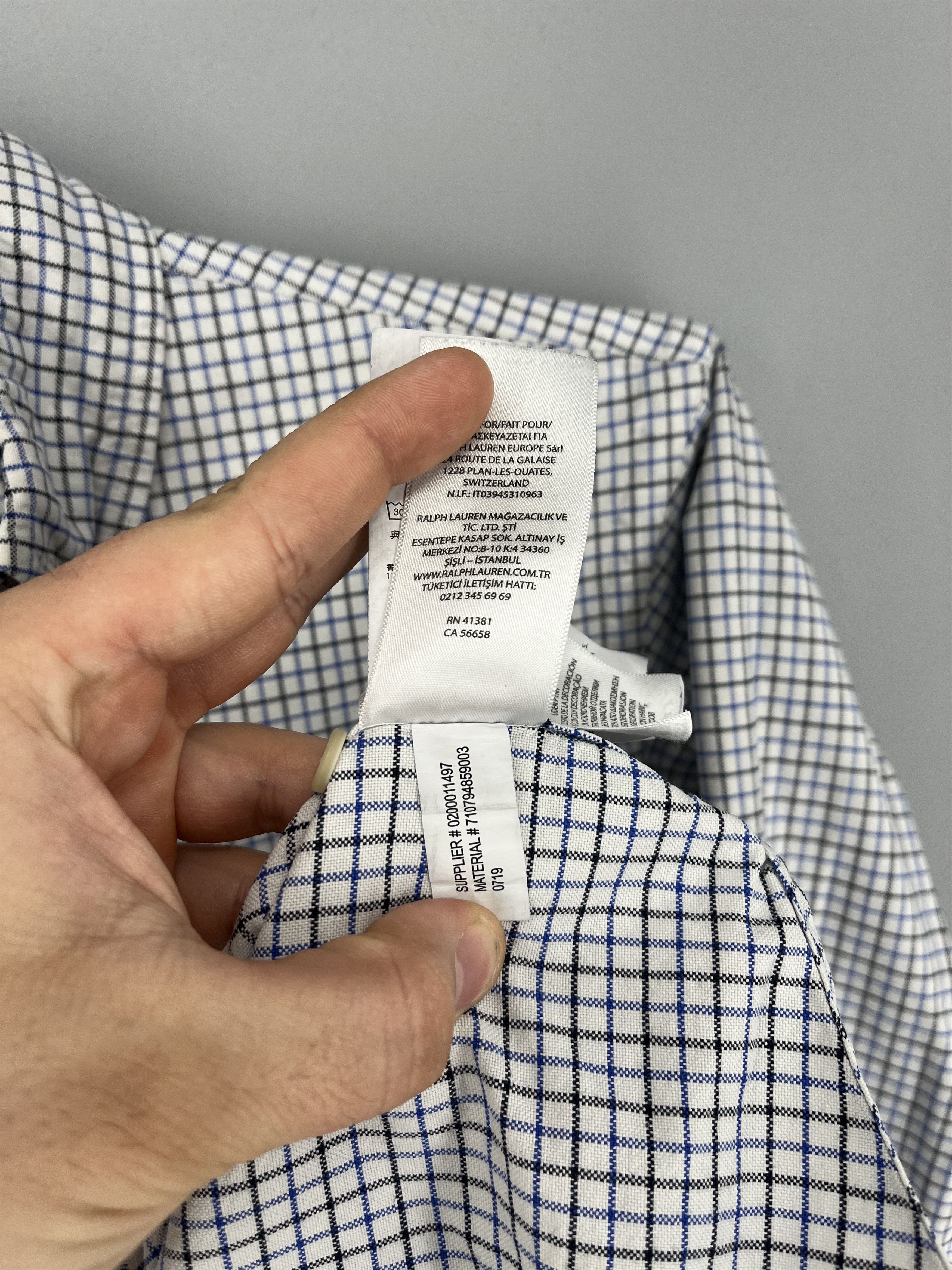 Polo Ralph Lauren Ralph Lauren Shirt Mens Medium Blue Check Classic Fit Button Size US S / EU 44-46 / 1 - 8 Thumbnail