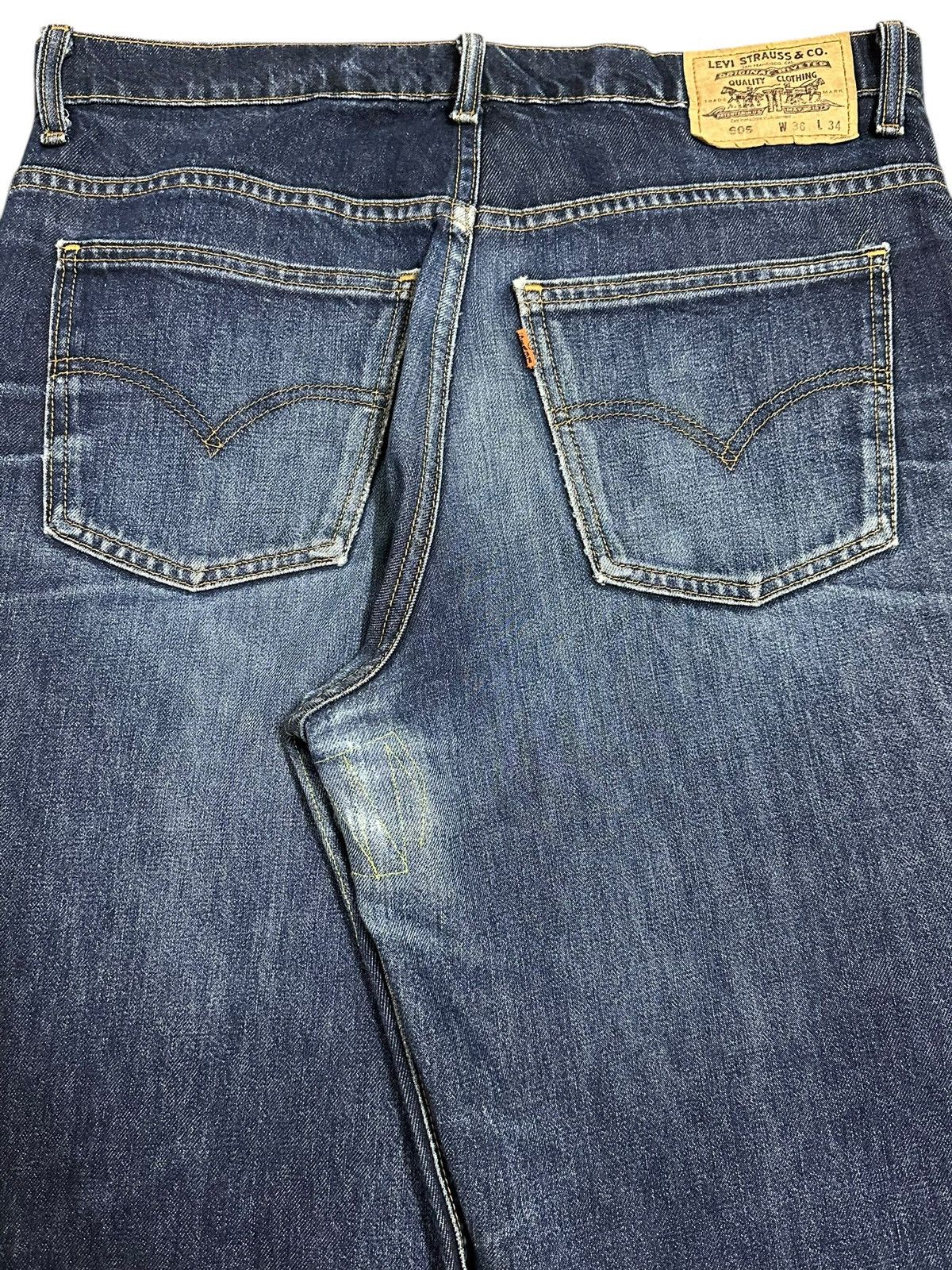 Levi's Vintage 90s Levis 605 Orange Tab Faded Wash Baggy Jeans Size US 36 / EU 52 - 6 Thumbnail