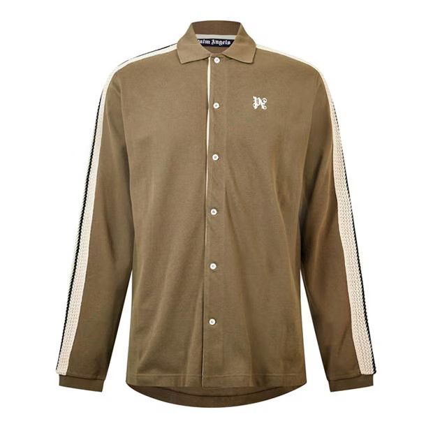 image of Palm Angels O1G2R1Mq0524 Shirts In Brown, Men's (Size Medium)