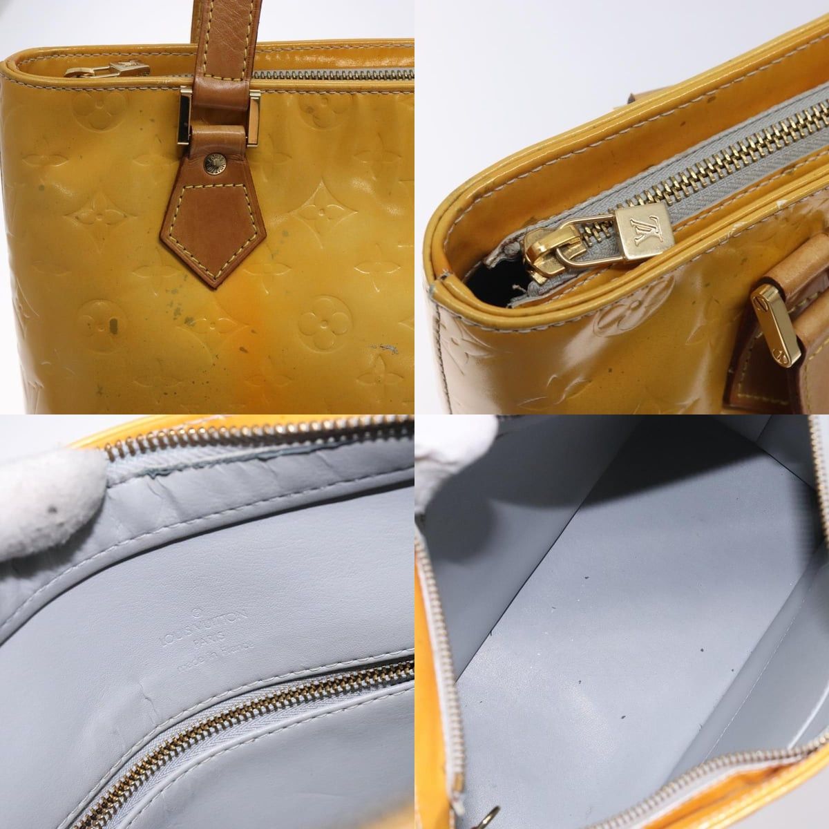 Louis Vuitton LOUIS VUITTON Monogram Vernis Houston Hand Bag Gris M91053 Size ONE SIZE - 11 Thumbnail