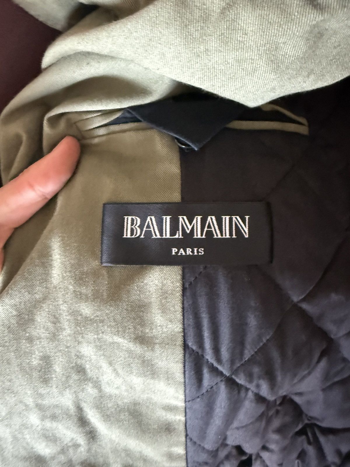 Balmain Military Bomber Jacket with Shearling Collar Size US M / EU 48-50 / 2 - 12 Thumbnail