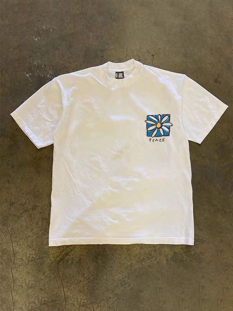 Japanese Brand × Vintage Street washed retro floral print t-shirt Size US M / EU 48-50 / 2 - 2 Thumbnail