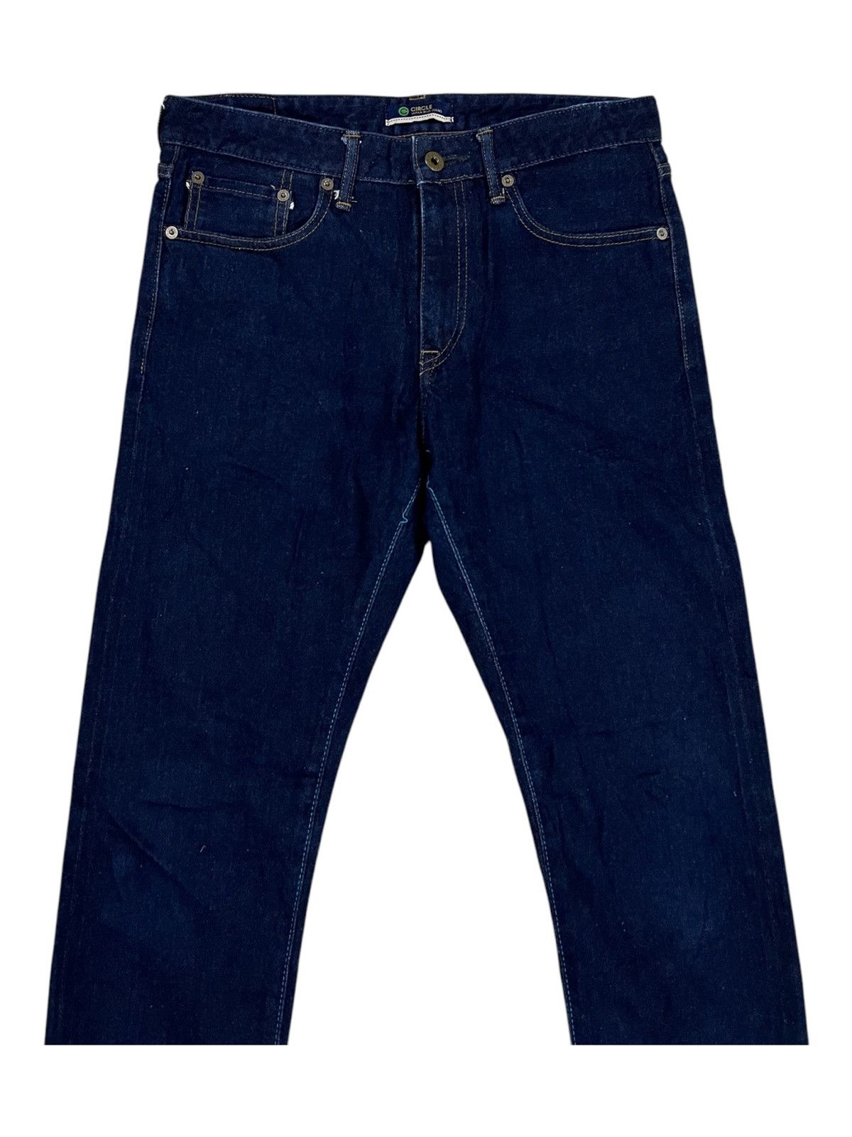 Indigo × Japan Blue Jeans × Samurai Jeans JBJ Selvaged 12.5oz "Circle" Stretch Denim Slim Tapered Fit Size US 30 / EU 46 - 6 Thumbnail