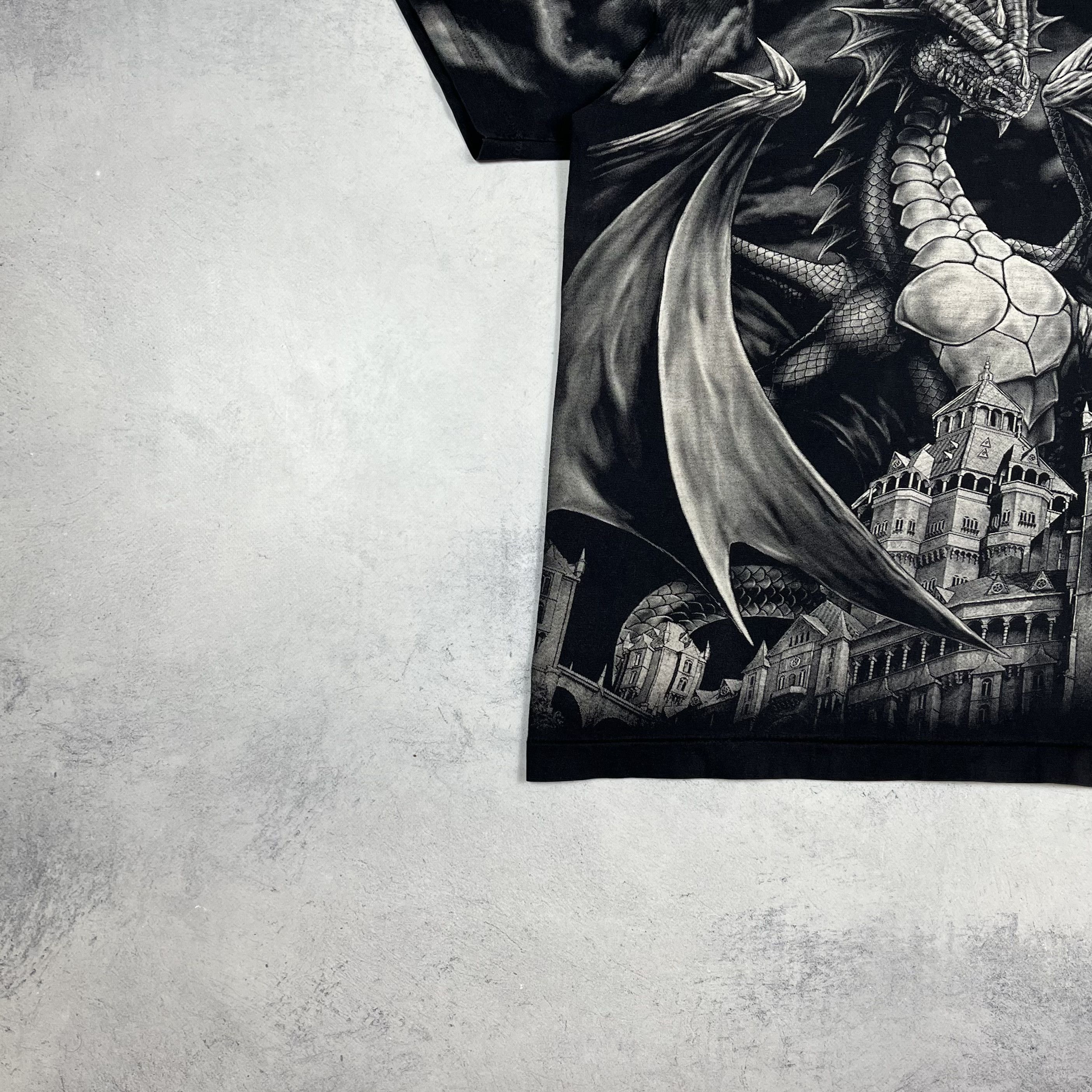 Vintage Vintage Dragon All Over Print T Shirt 1990’s Size US XL / EU 56 / 4 - 5 Thumbnail