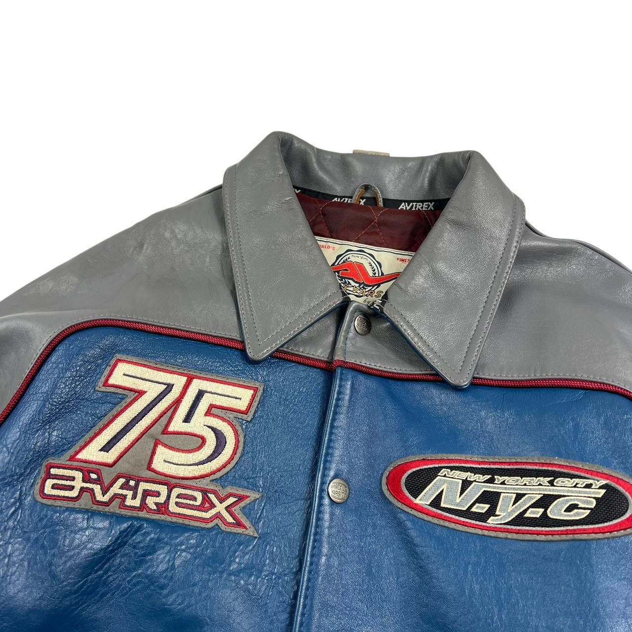 Avirex Vintage Avirex New York Long Island NYC Leather Jacket - XXL Size US XXL / EU 58 / 5 - 3 Thumbnail