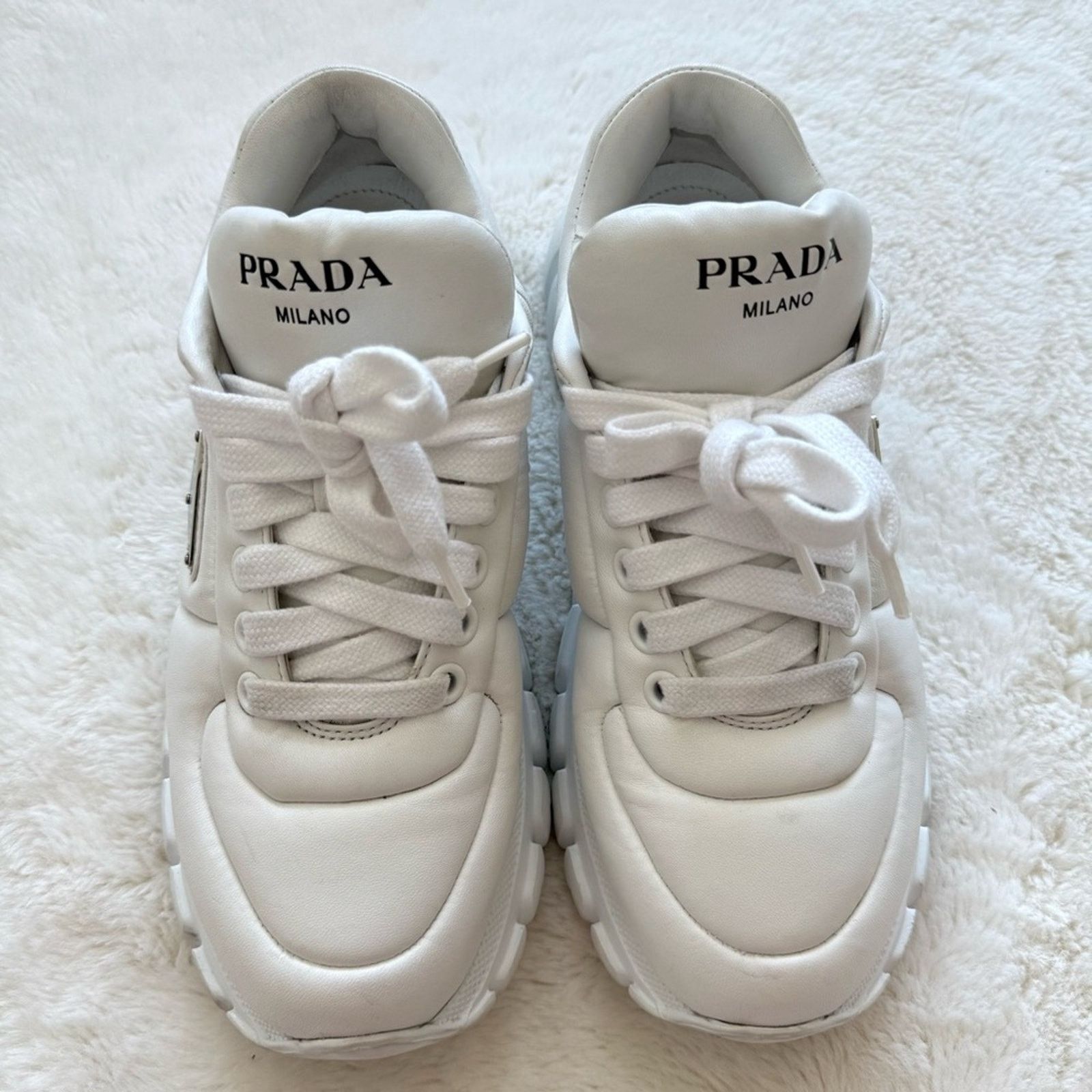 Prada Prada women platform sneakers size 38.5 EU Authentic 1350$ Size US 8.5 / IT 38.5 - 1 Thumbnail