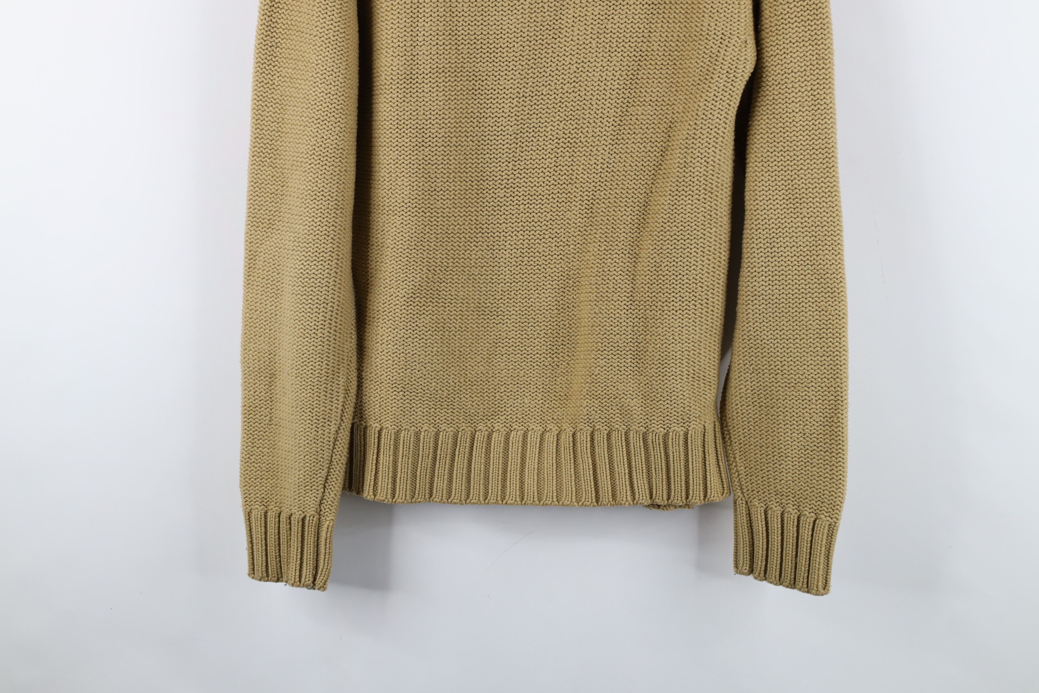 Vintage Vintage 90s Streetwear Ribbed Cable Knit Hoodie Sweater Size M / US 6-8 / IT 42-44 - 11 Thumbnail