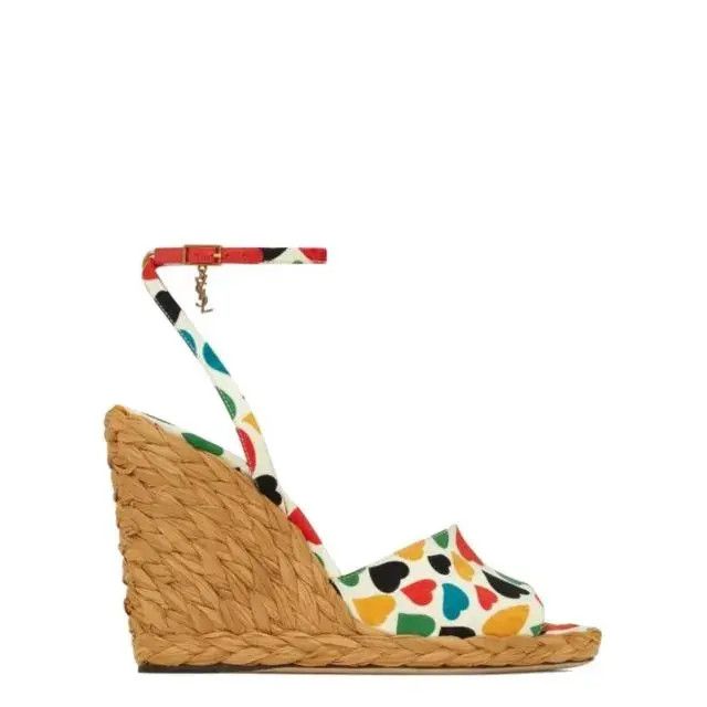 Saint Laurent Paris o1s1wg111224 Paloma Espadrille 95 St Cuore in Multicolor Size US 11 / IT 41 - 1 Thumbnail