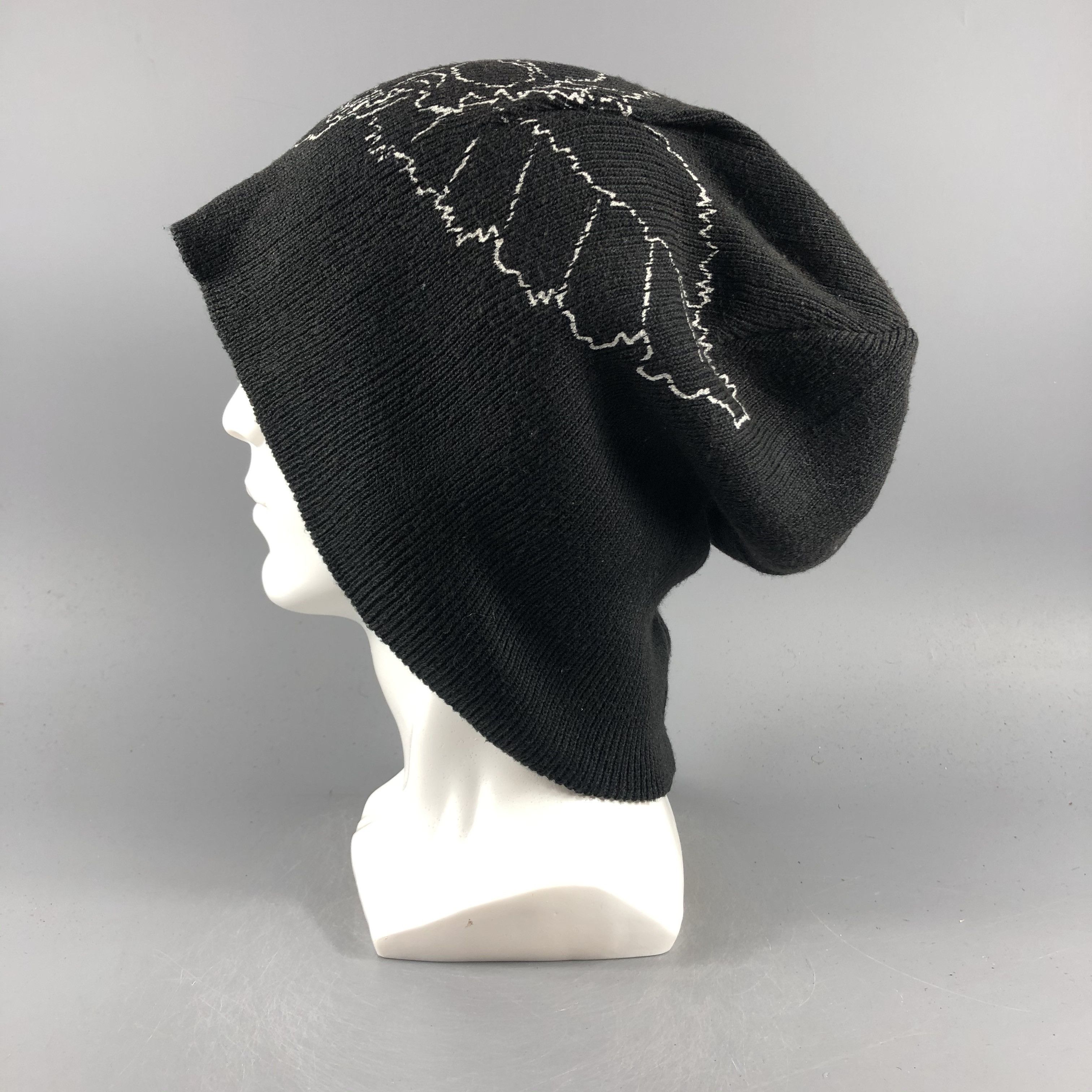 Japanese Brand × Vintage Justice Skull Beanie Snow Hat Snow Cap -D197 Size ONE SIZE - 1 Thumbnail