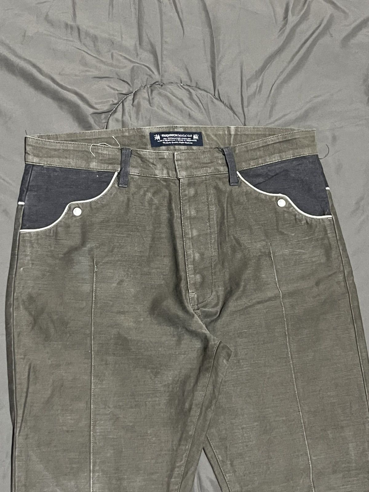 Sasquatchfabrix Sasquatchfabrix Khaki/Olive Western Style Pants Size US 30 / EU 46 - 2 Thumbnail